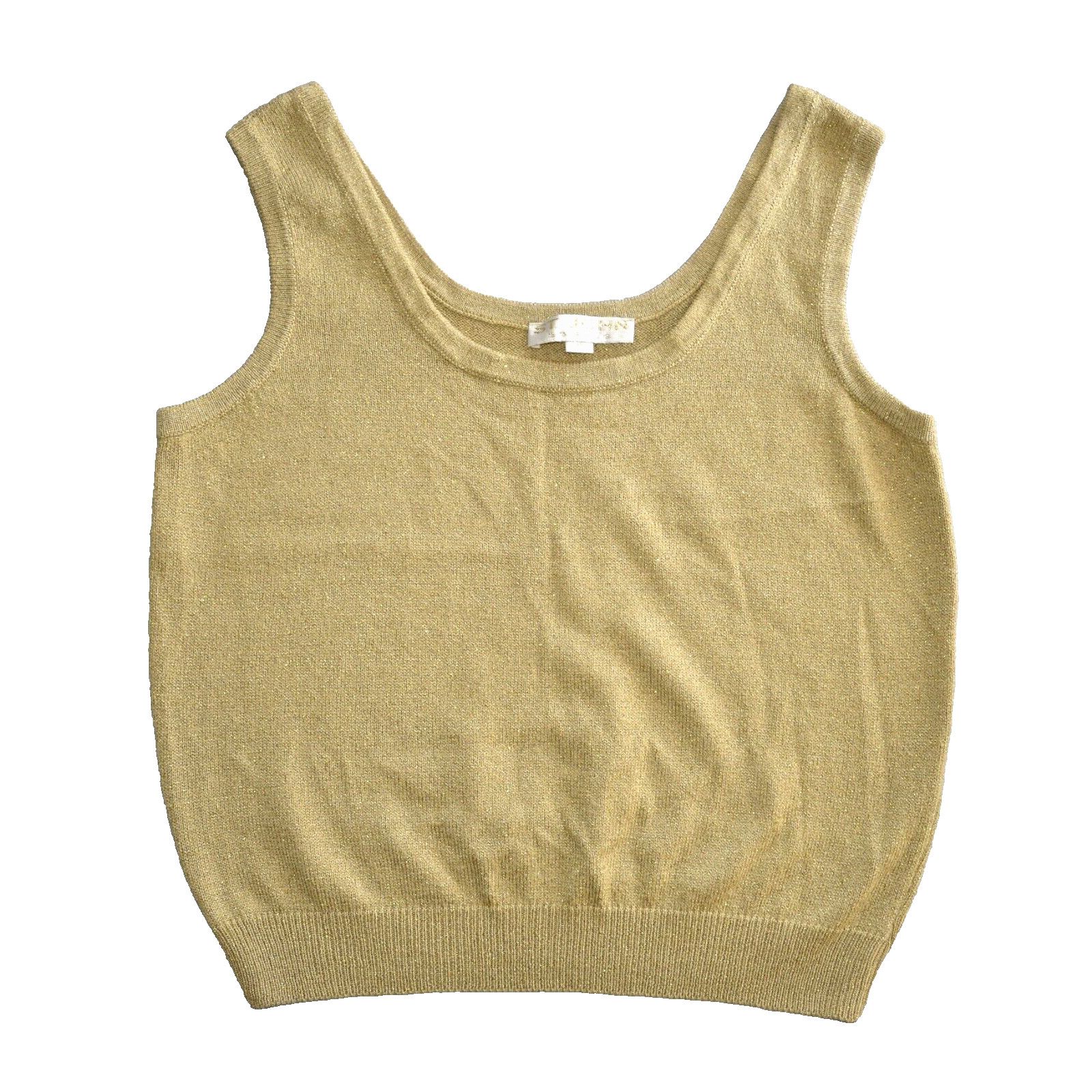St. John ST JOHN BASICS Vintage Shell Gold Metallic Knit Tank Top M Size M / US 6-8 / IT 42-44 - 1 Thumbnail