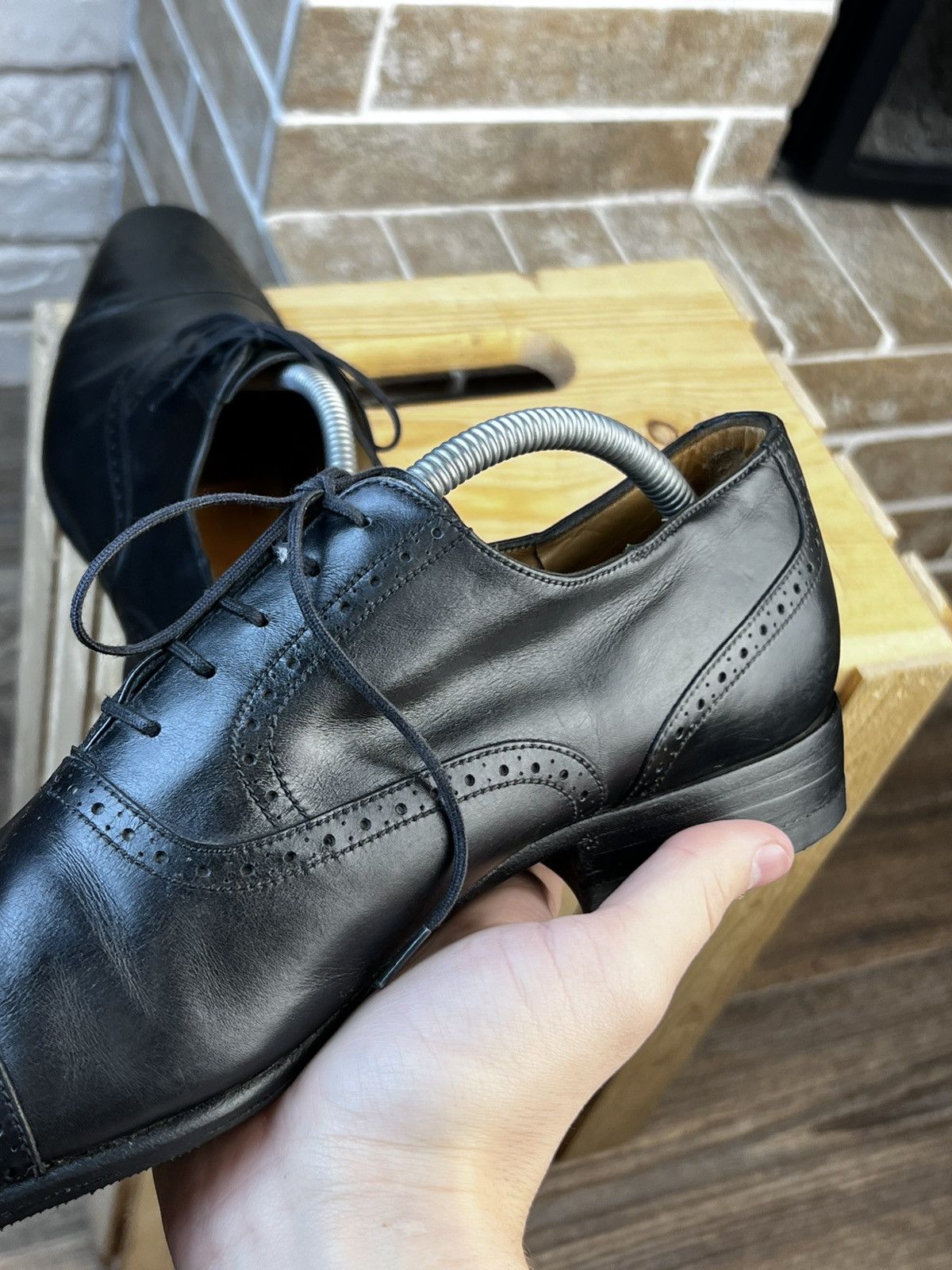 J.M. Weston J.M Weston Black Leather Cap Toe Oxford Brogues Shoes UK7 Size US 8 / EU 41 - 6 Thumbnail