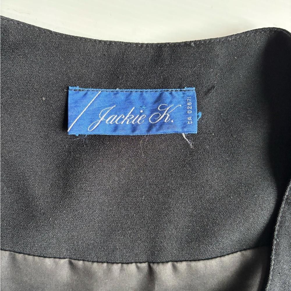 Designer Vintage Jackie K Black Blazer with Gold Strap Size L / US 10 / IT 46 - 4 Thumbnail