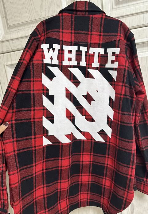 Off White Off white flannel red FW 13 Grailed