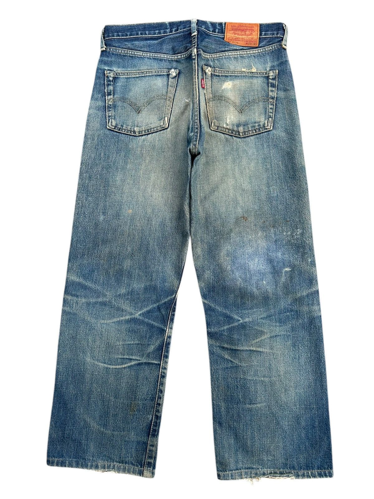 Kapital Thrashed Vintage Levis Big E Selvedge Denim Jeans Size US 33 - 2 Thumbnail