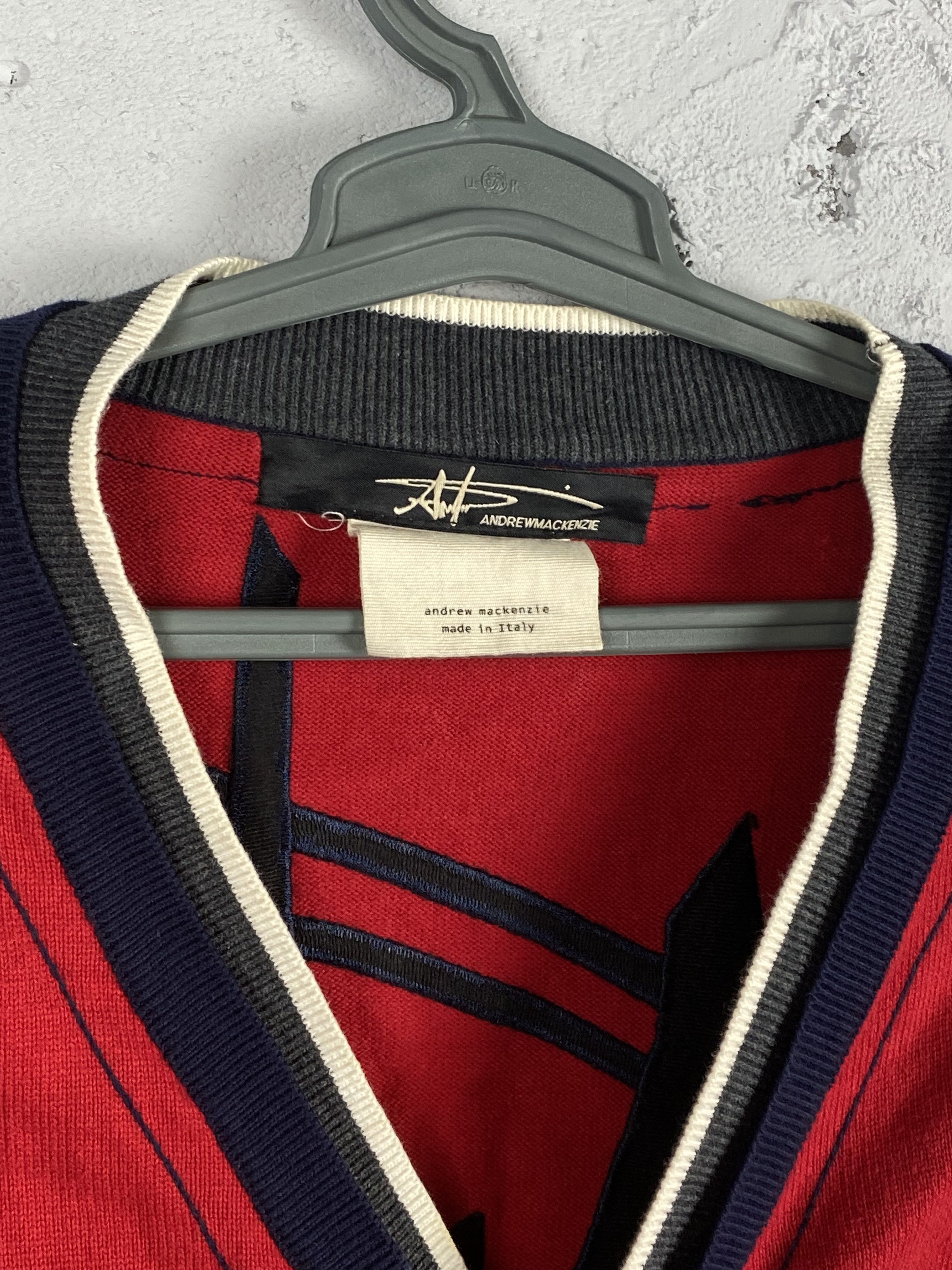 Andrew Mackenzie Check Cardigan With Bottom Big Logo Tag Size US M / EU 48-50 / 2 - 4 Thumbnail