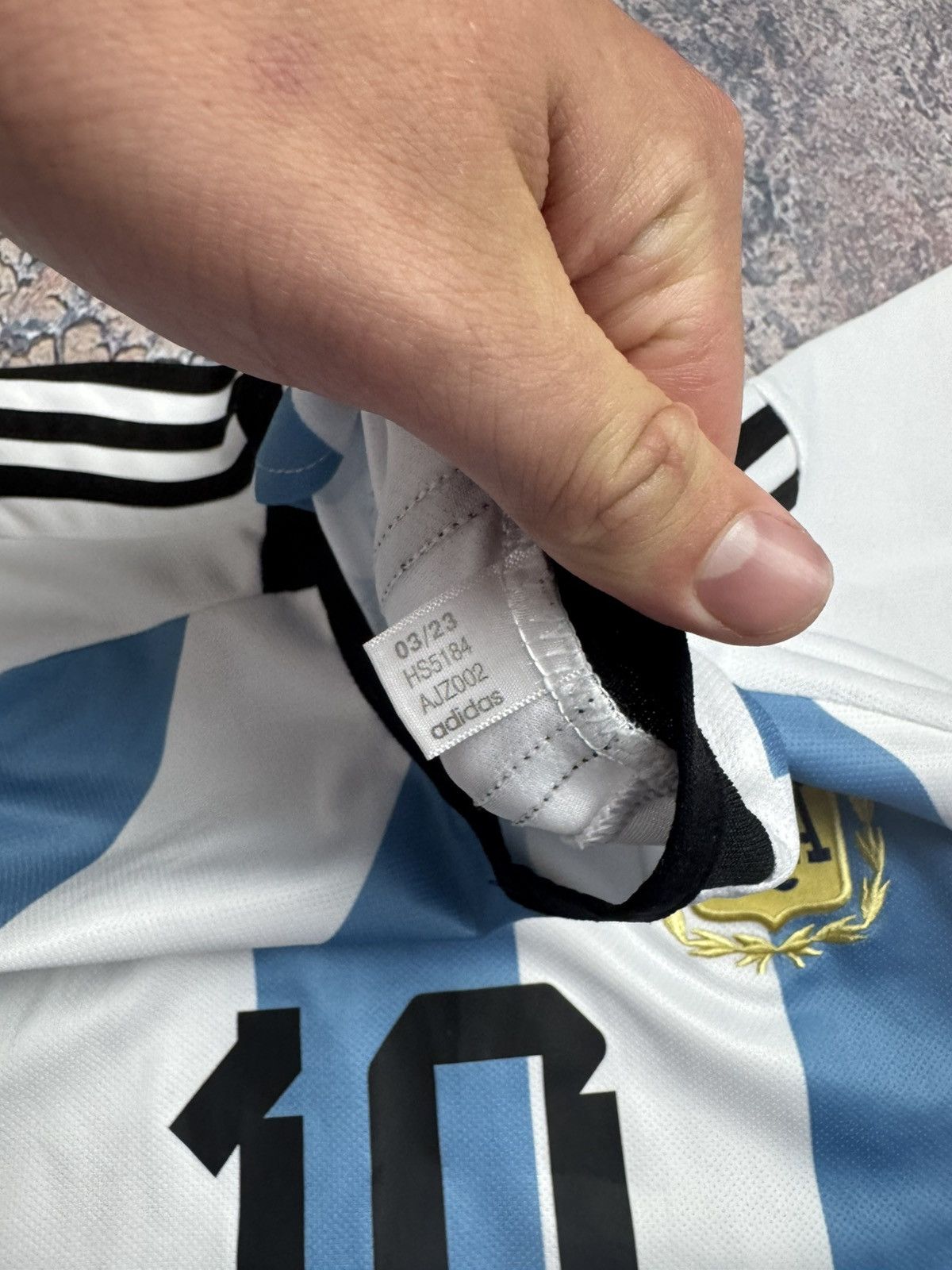 Adidas ARGENTINA ADIDAS 2022 WC FOOTBALL HOME JERSEY #10 MESSI Size US M / EU 48-50 / 2 - 9 Thumbnail