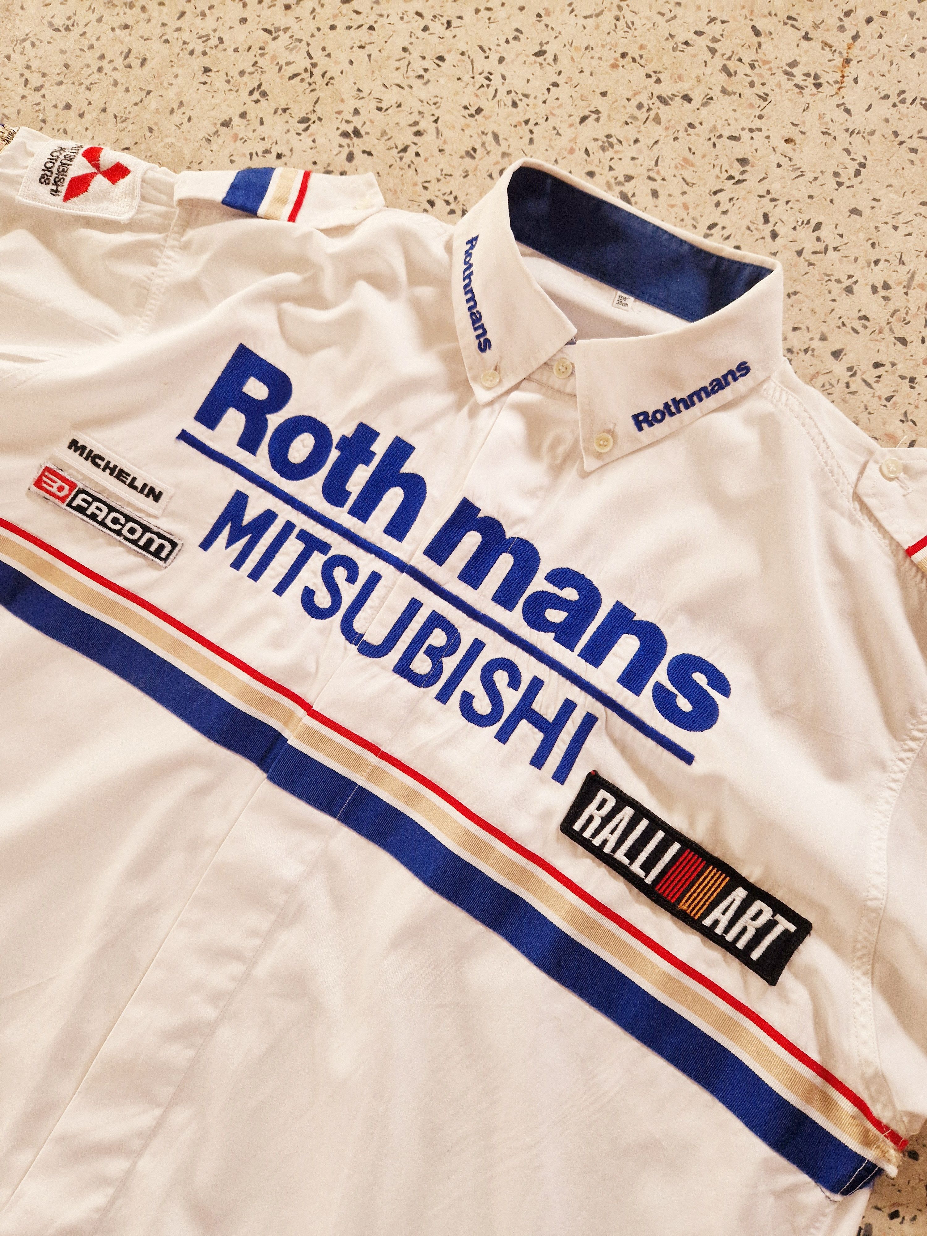 Vintage 1992 Rothmans Mistubishi Ralliart Shirt Size US L / EU 52-54 / 3 - 7 Thumbnail