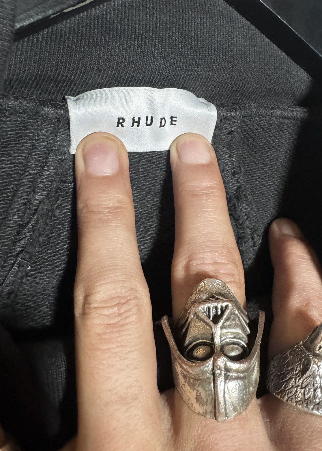 Rhude Rhude Grey Quarter Zip Logo Los Angeles Lakers Sweatshirt Size US M / EU 48-50 / 2 - 8 Thumbnail