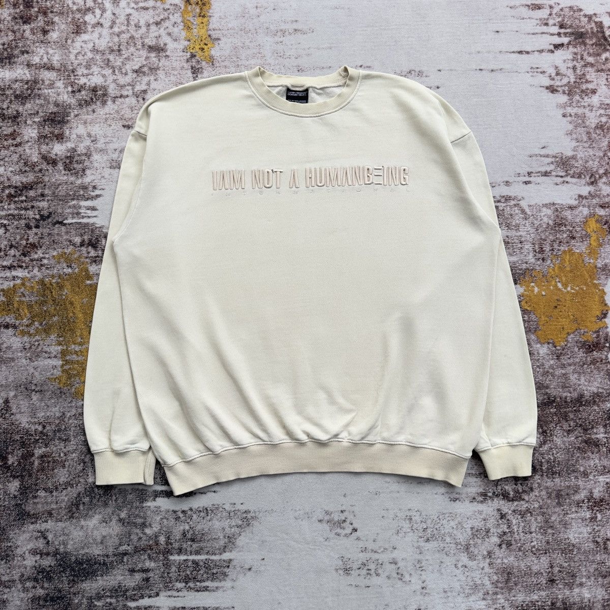 I Am Not A Human Being I AM NOT A HUMAN BEING EMBROIDERED LOGO SWEATSHIRT RARE Size US L / EU 52-54 / 3 - 2 Thumbnail