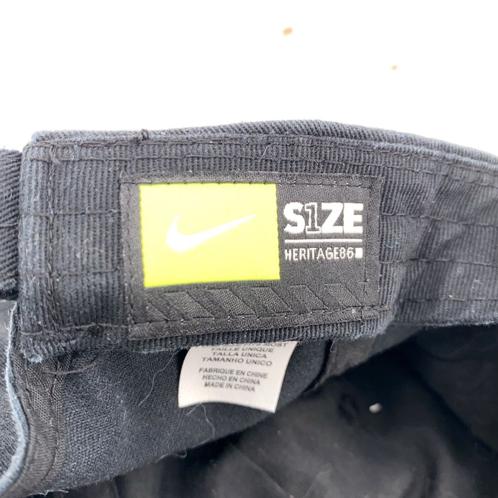Nike Nike Hat Cap Strap Back One Size Black Embroidered Swoosh Heritage86 Mens Size ONE SIZE - 5 Thumbnail