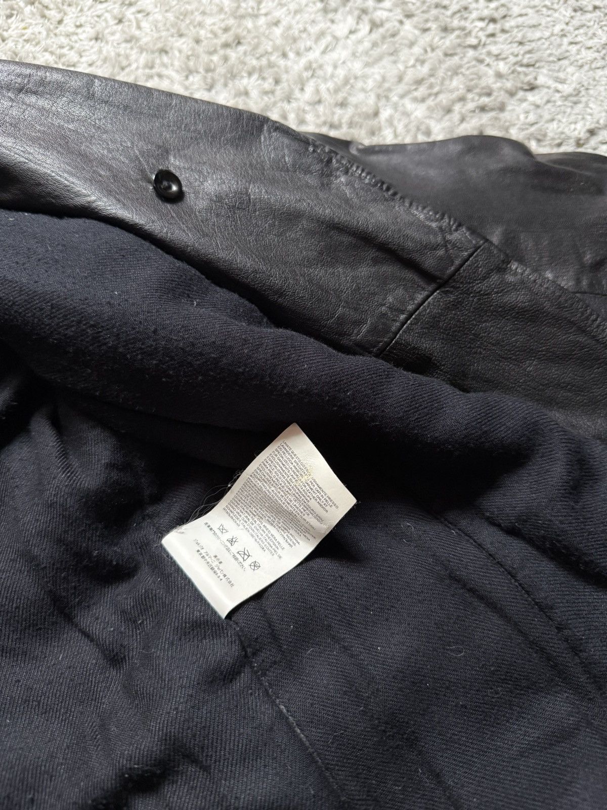 Emporio Armani 00s Emporio Armani Leather Jacket Rare Luxury Vintage Size L / US 10 / IT 46 - 13 Thumbnail