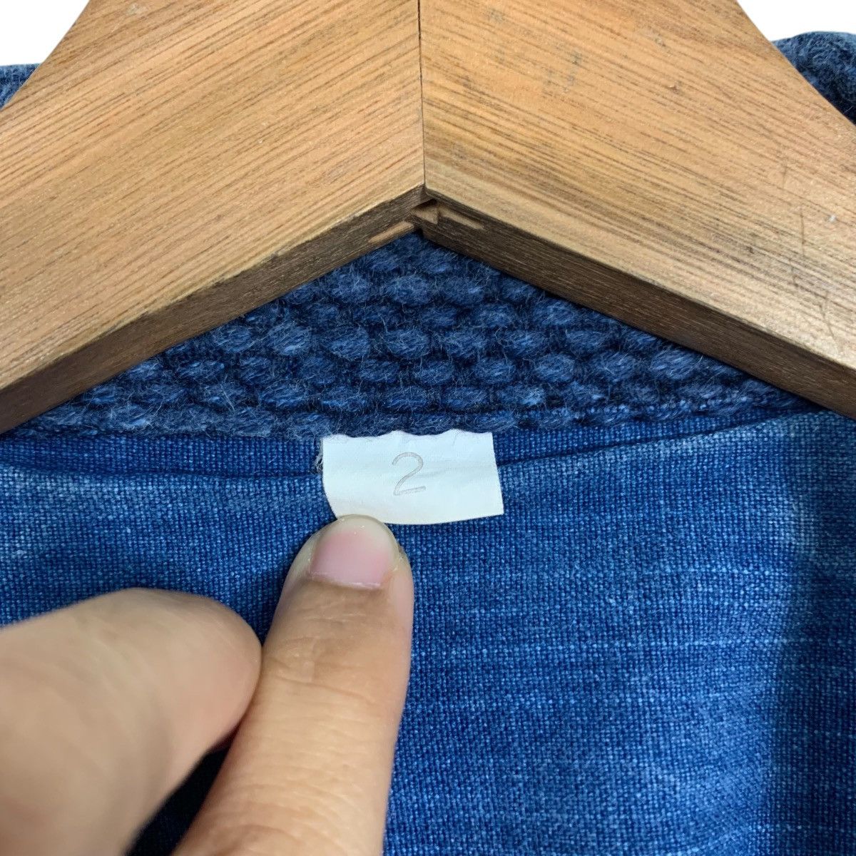 Japanese Brand Vintage 90s Indigo Sashiko Thick Weave Kimono #2691-C120 Size US M / EU 48-50 / 2 - 14 Thumbnail