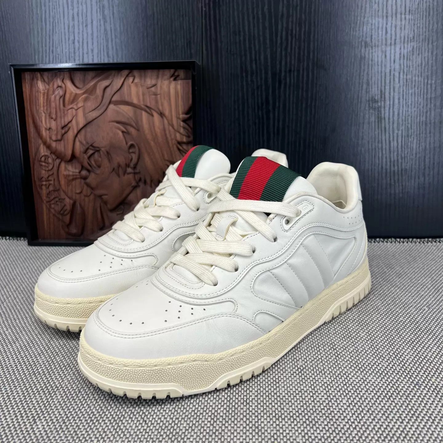 Gucci GUCCI Re-Web 24SS White Green Red 7.5 UK/ 41.5 EU Size US 8.5 / EU 41-42 - 1 Thumbnail