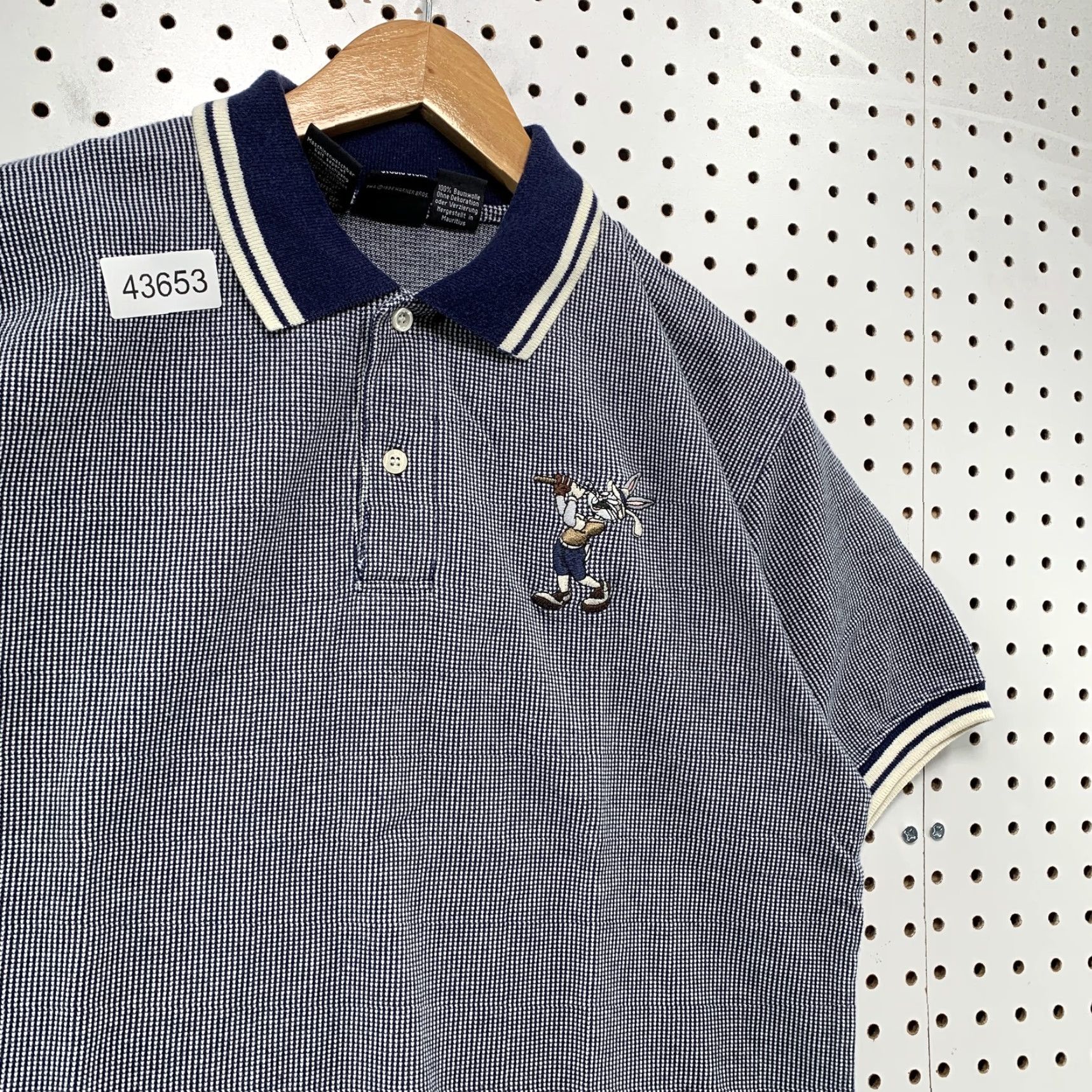 Vintage VTG Warner Bros Mickey Mouse Polo Shirt Mens Medium Embroidered Blue Polo Adult M Mickey Mouse 90s Theme, Vintage Disney, Polo Shirt Mens M Blue Size US M / EU 48-50 / 2 - 2 Thumbnail