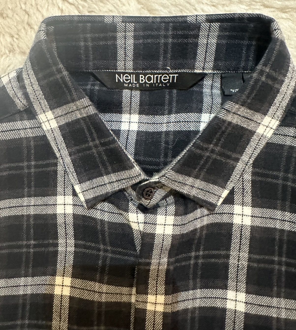 Neil Barrett Black & White/ Grey Shirt Size US L / EU 52-54 / 3 - 3 Thumbnail