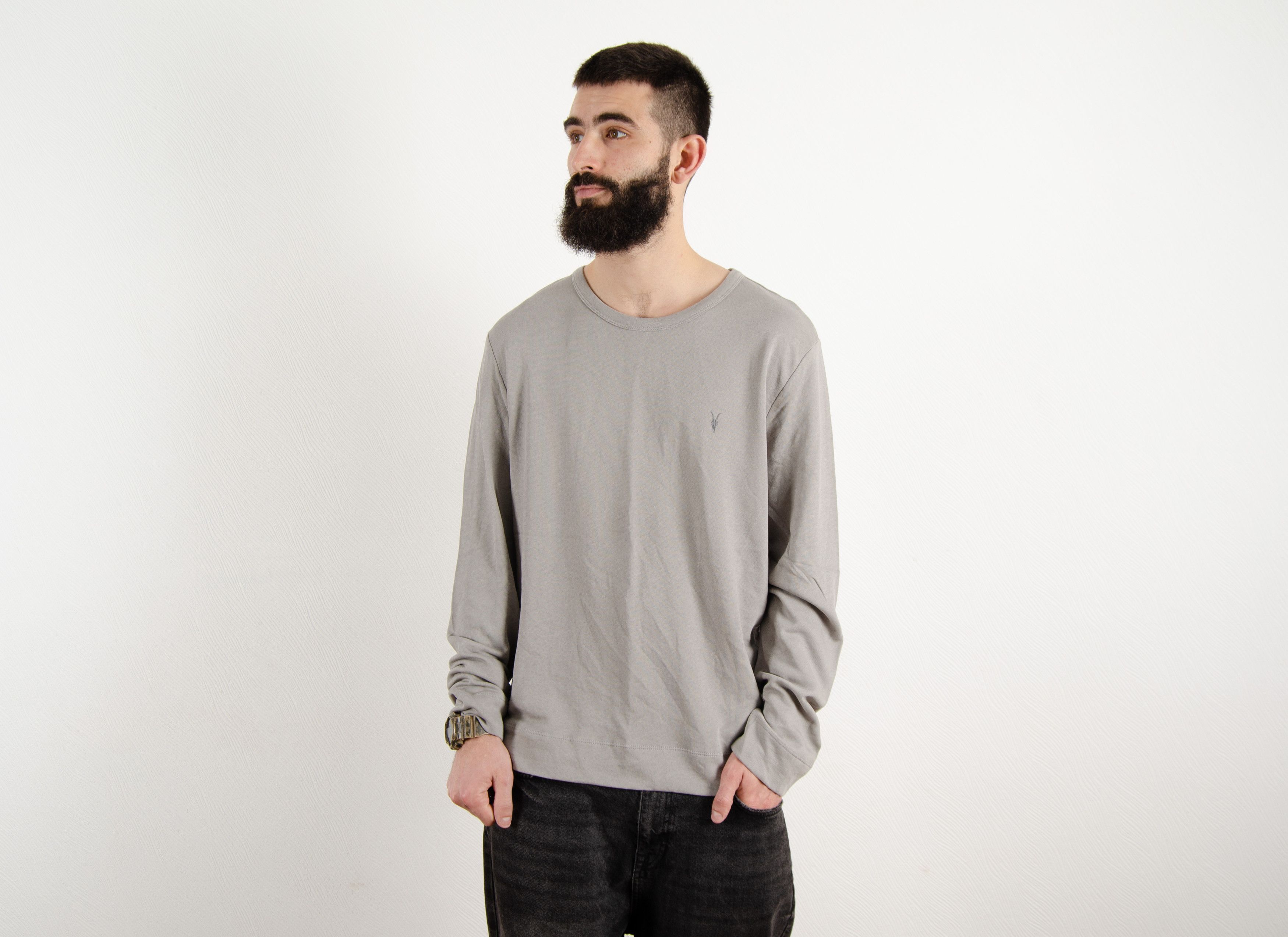 Allsaints Allsaints Stan Crew Sweatshirt Crewneck Pullover Size US L / EU 52-54 / 3 - 1 Thumbnail