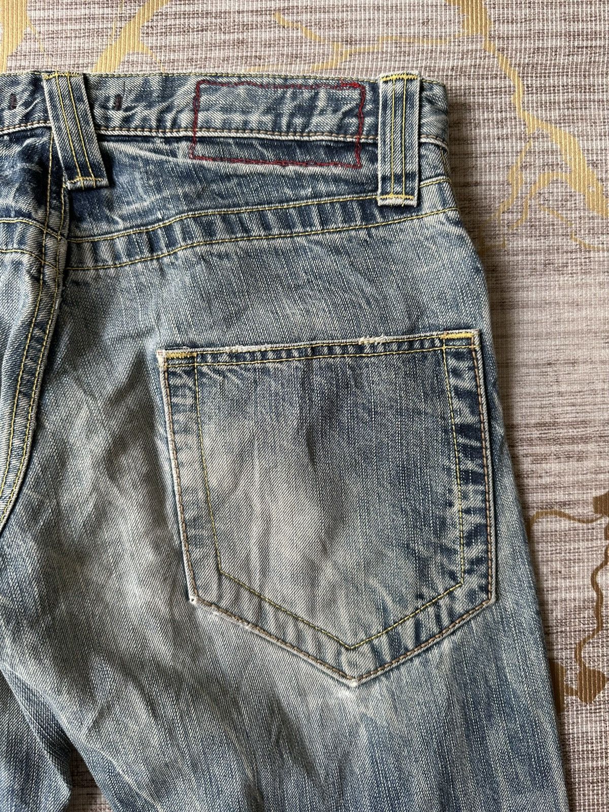 Japanese Brand FLARE Blue Way Japan Claw Marks Distressed Design Denim Size US 30 / EU 46 - 19 Thumbnail