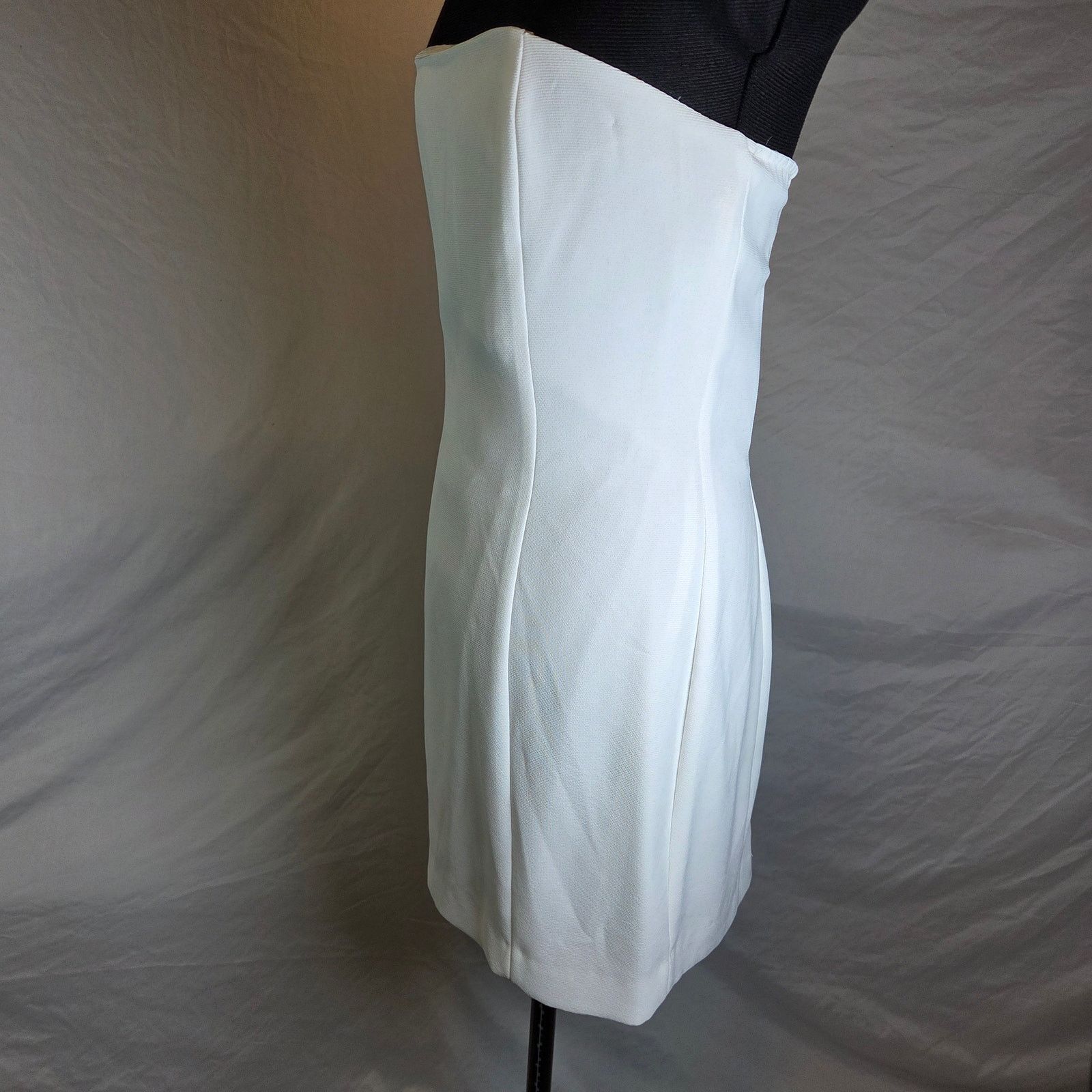 Vintage Hugo Buscati White Strapless Mini Dress Size 10 Size L / US 10 / IT 46 - 5 Thumbnail