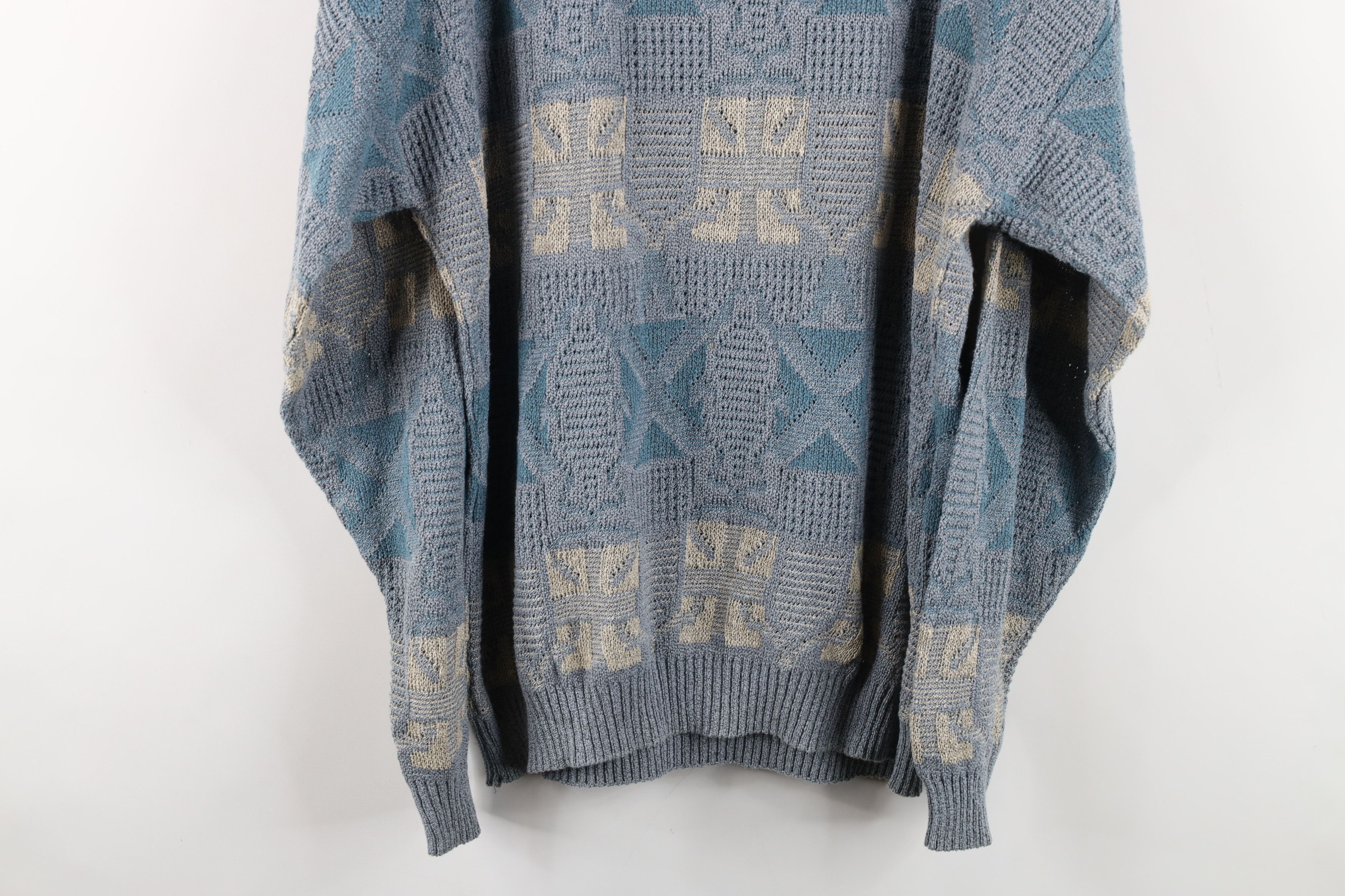Vintage Vintage 90s Streetwear Ribbed Knit Crewneck Sweater Size US L / EU 52-54 / 3 - 10 Thumbnail