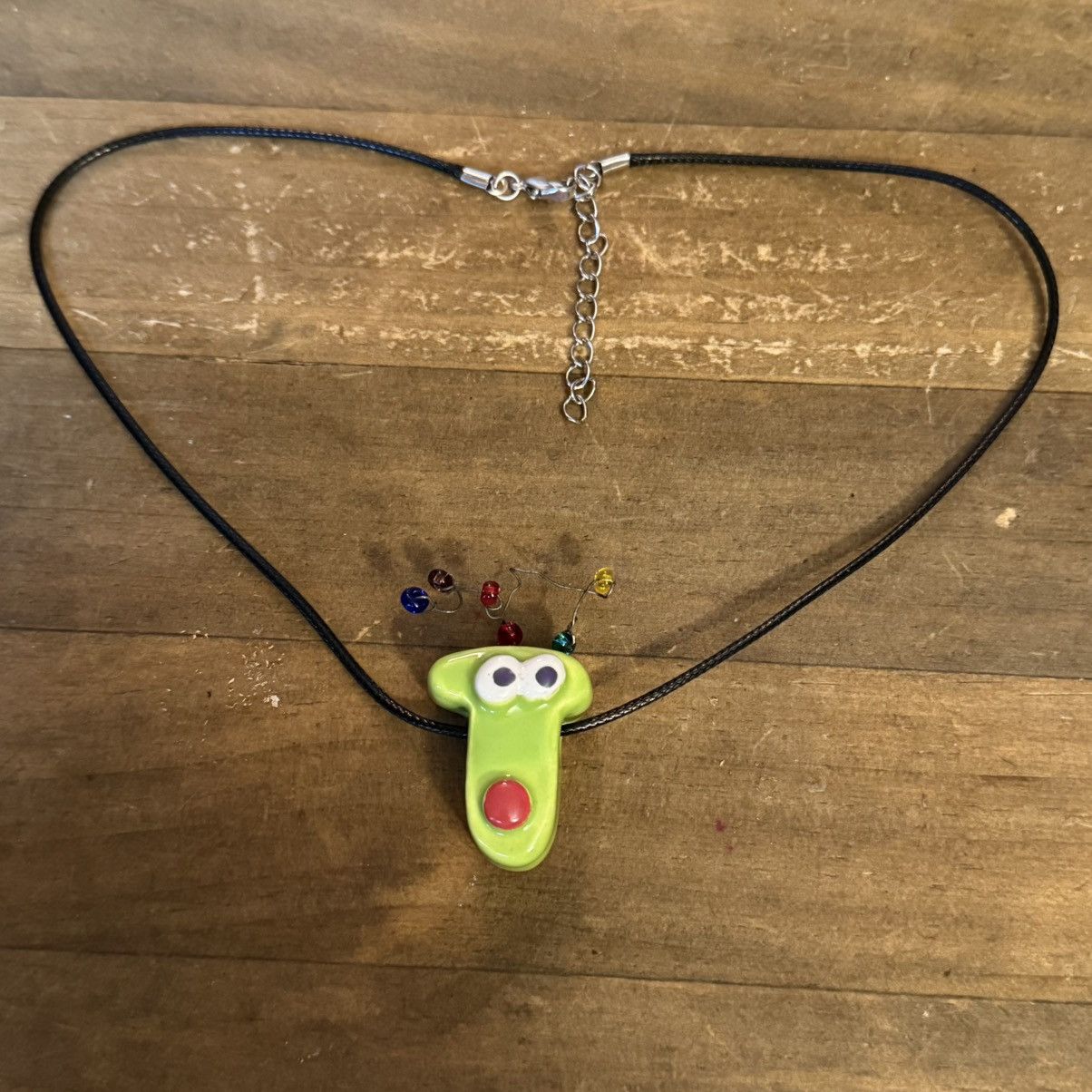 Other Handcrafted funky ceramic reindeer face pendant cord necklac Size ONE SIZE - 3 Thumbnail
