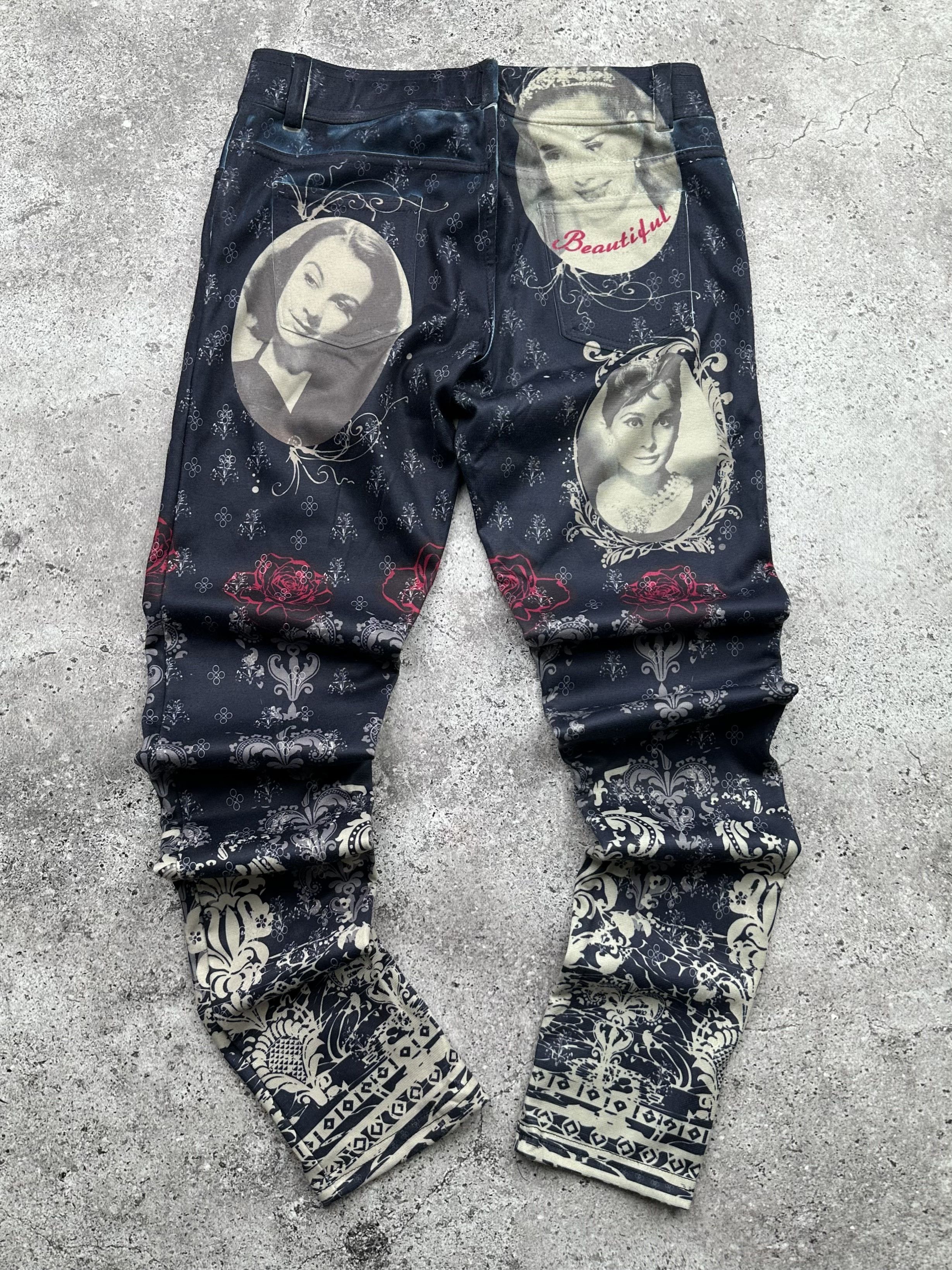 Vintage Vintage Printed Pants C541(V555) Size 26" / US 2 / IT 38 - 4 Thumbnail