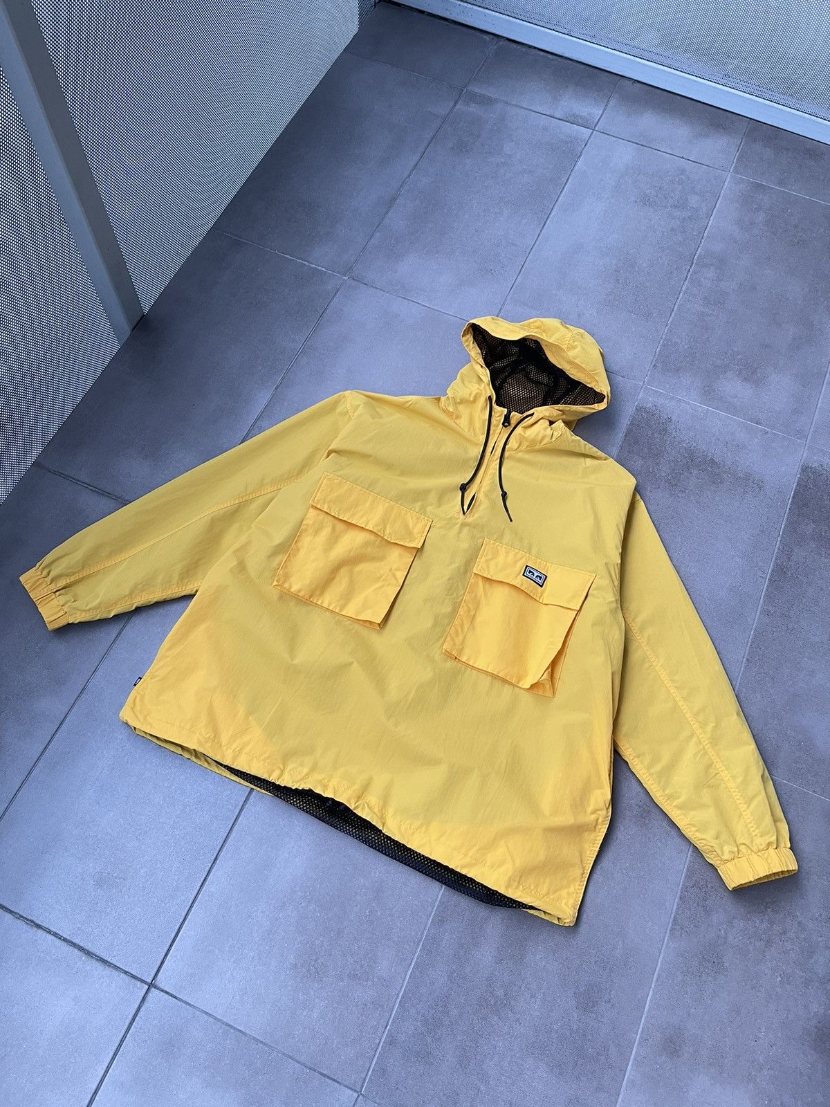 Obey Obey Small Logo Yellow Reflective Windbreaker Anorack Jacket Size US XXL / EU 58 / 5 - 2 Thumbnail