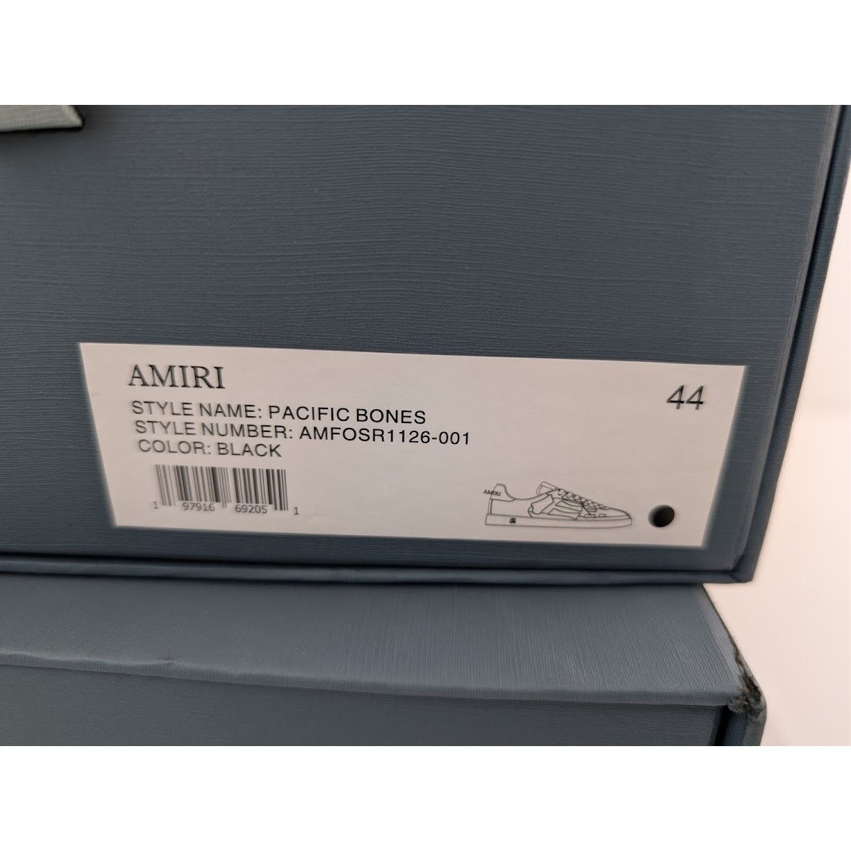 Amiri o1rshd1 Pacific Bones Sneakers in Black Size US 11 / EU 44 - 22 Thumbnail