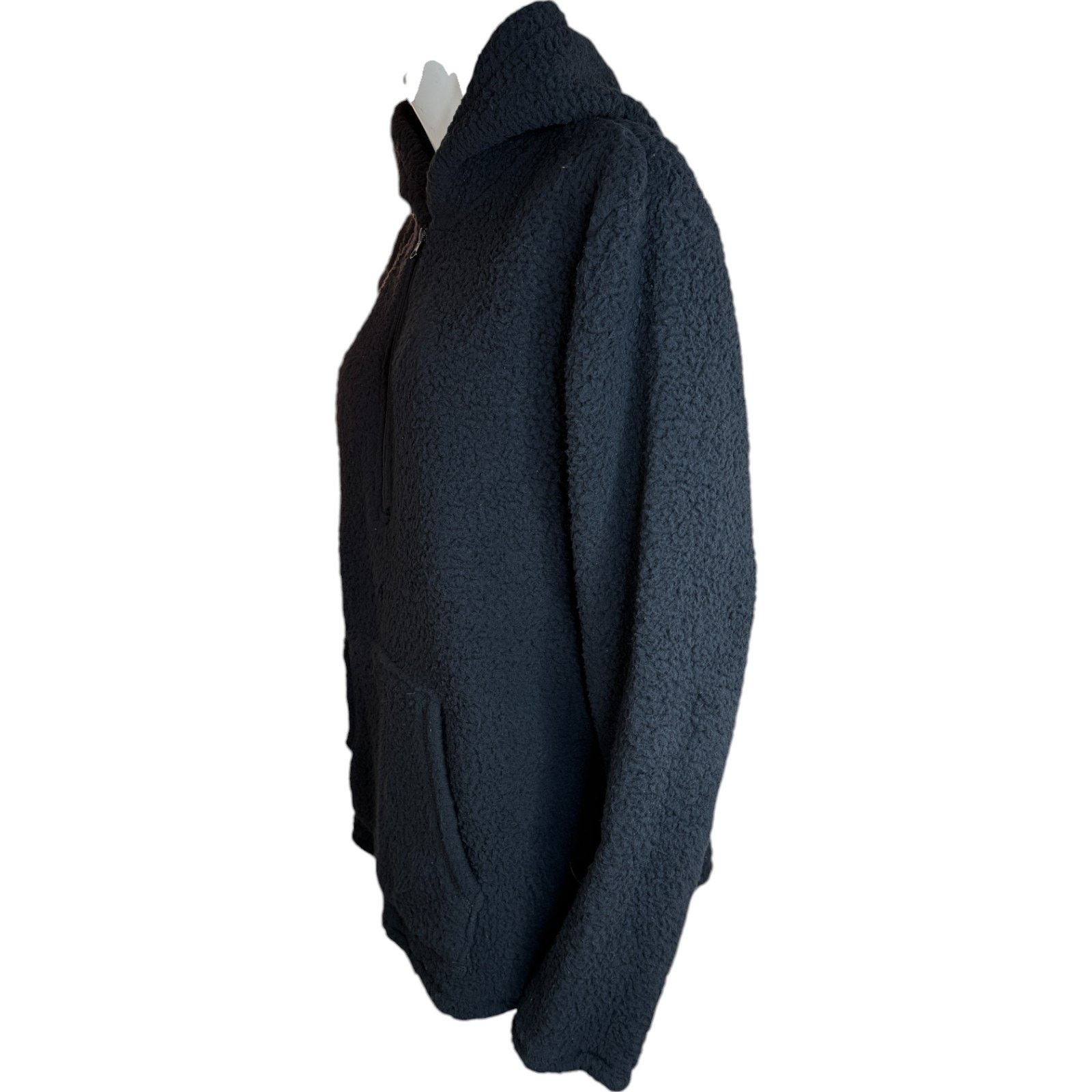 Other Cuddl Duds Men's Cloud Fleece Quarter Zip Hoodie Black Large Size US L / EU 52-54 / 3 - 12 Thumbnail