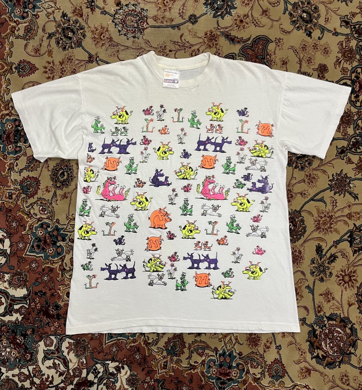 Vintage Vintage 90s Animal Sex Humor Art Distressed T-Shirt Size US L / EU 52-54 / 3 - 1 Thumbnail