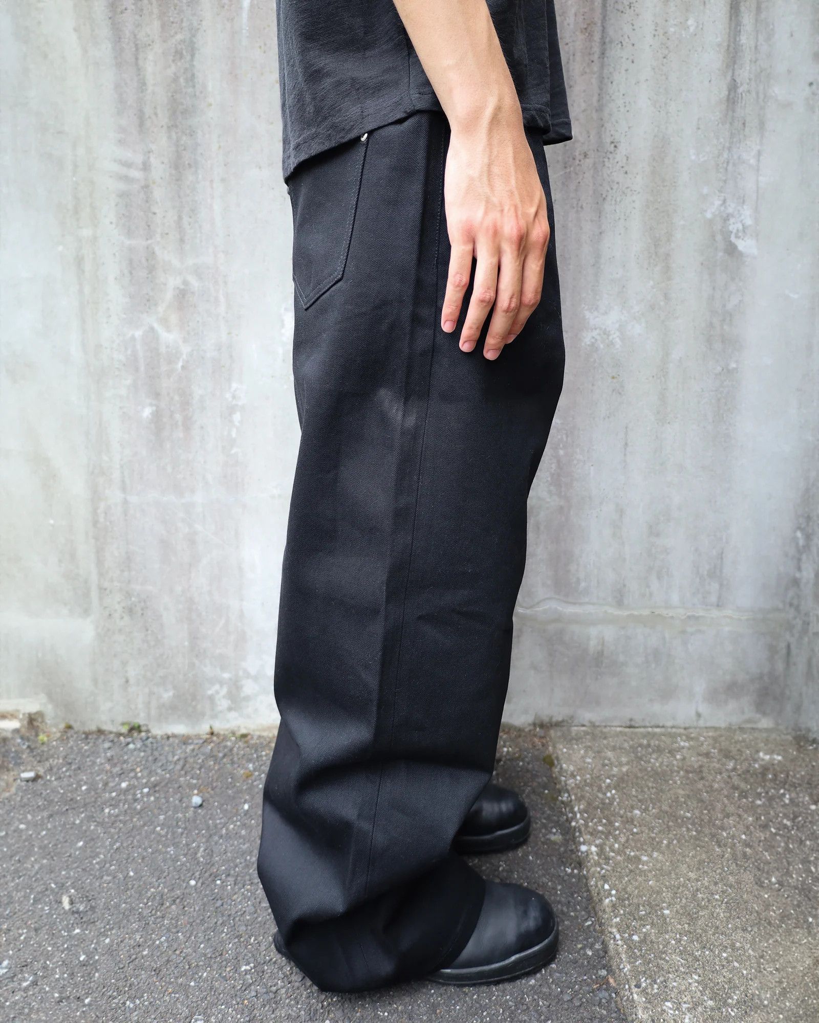 Other Berlin Inc Japanese Selvedge Wide-Leg Baggy Denim - Black Size US 34 / EU 50 - 10 Thumbnail