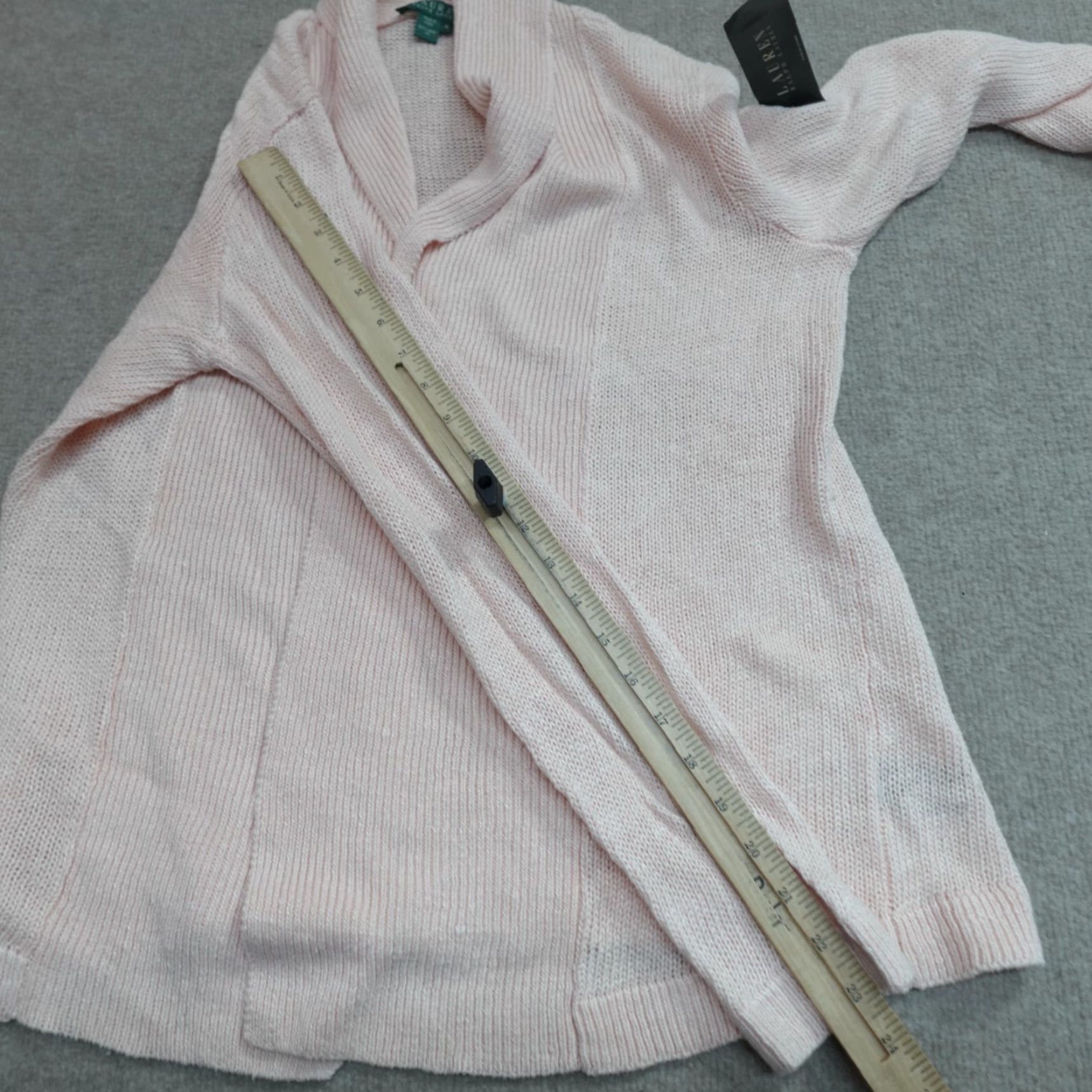 Ralph Lauren VINTAGE Lauren Ralph Lauren Sweater Cardigan Open Knit Linen Pink M Womens Medium Knitting Cardigan Open- Knit Open- Knit Linen Pink 100% Linen NEW Size M / US 6-8 / IT 42-44 - 7 Thumbnail