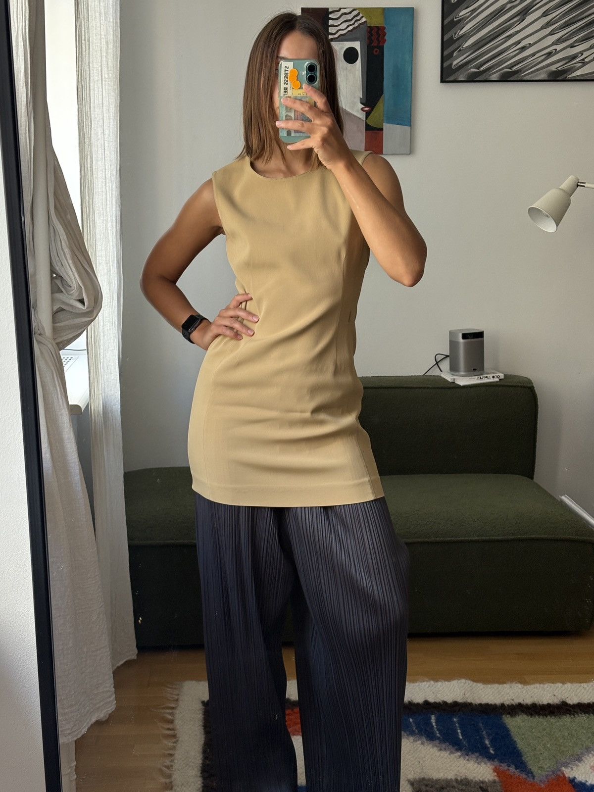 Prada Prada 90s sleeveless camel tunic Size M / US 6-8 / IT 42-44 - 1 Thumbnail