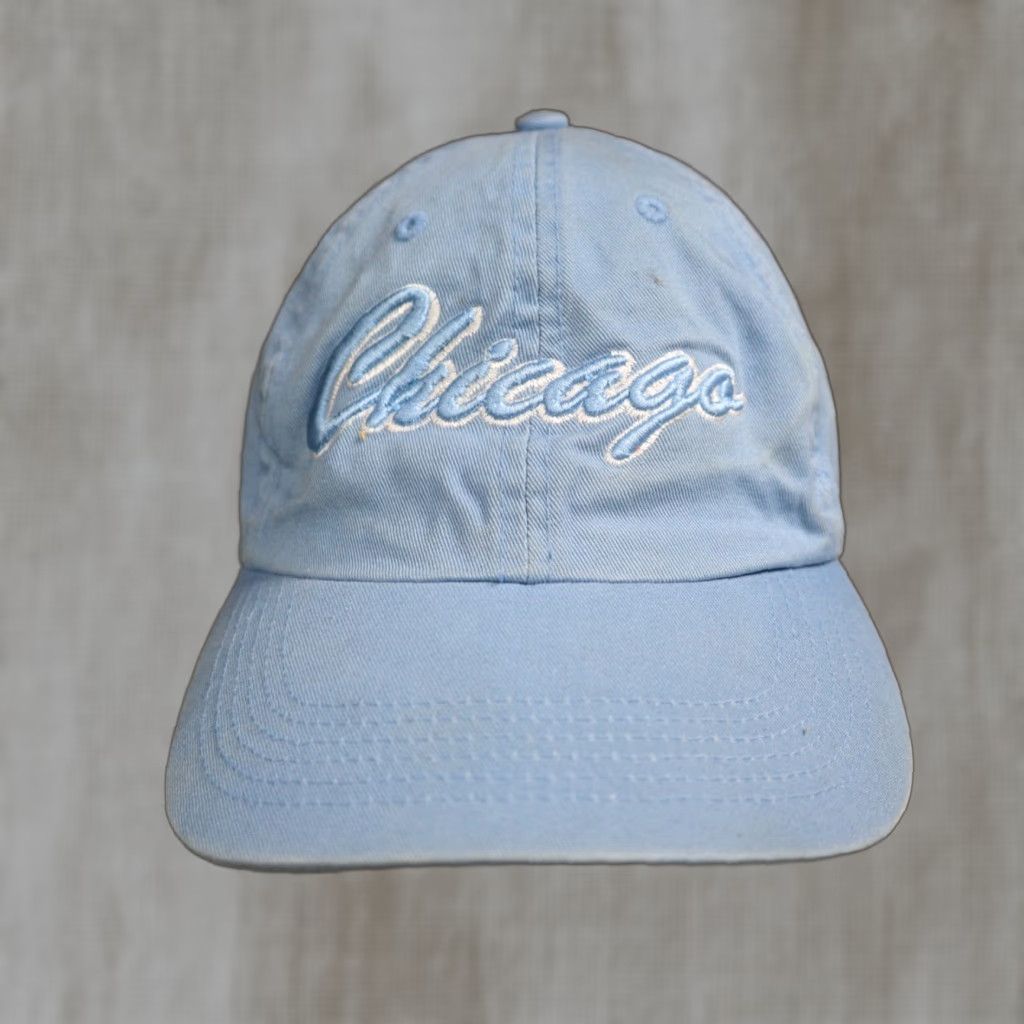 Vintage Chicago Light Blue Hat Cap Spelled out Adult One Size Blue Unbranded Men Snapback City Retro 90s Size ONE SIZE - 1 Thumbnail