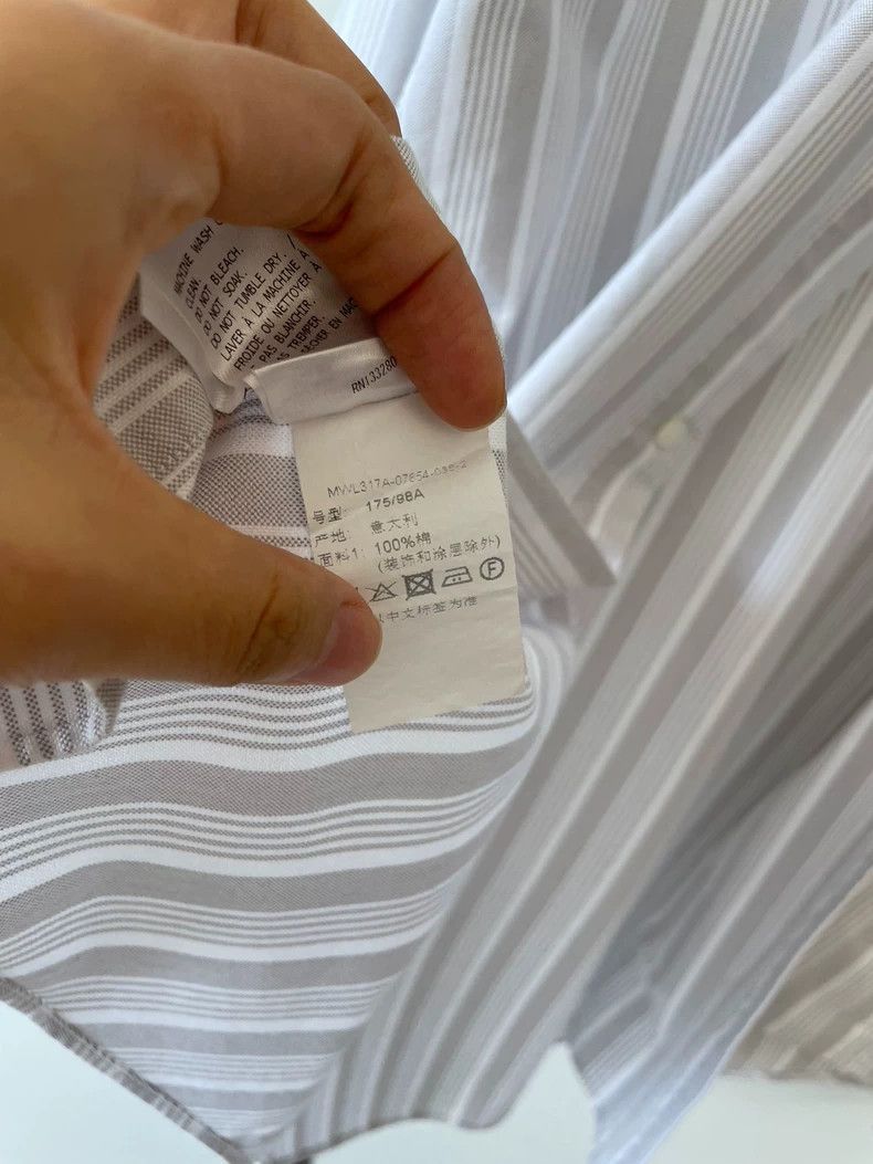 Thom Browne Thom Browne size2 Grey striped shirt Size US M / EU 48-50 / 2 - 4 Thumbnail
