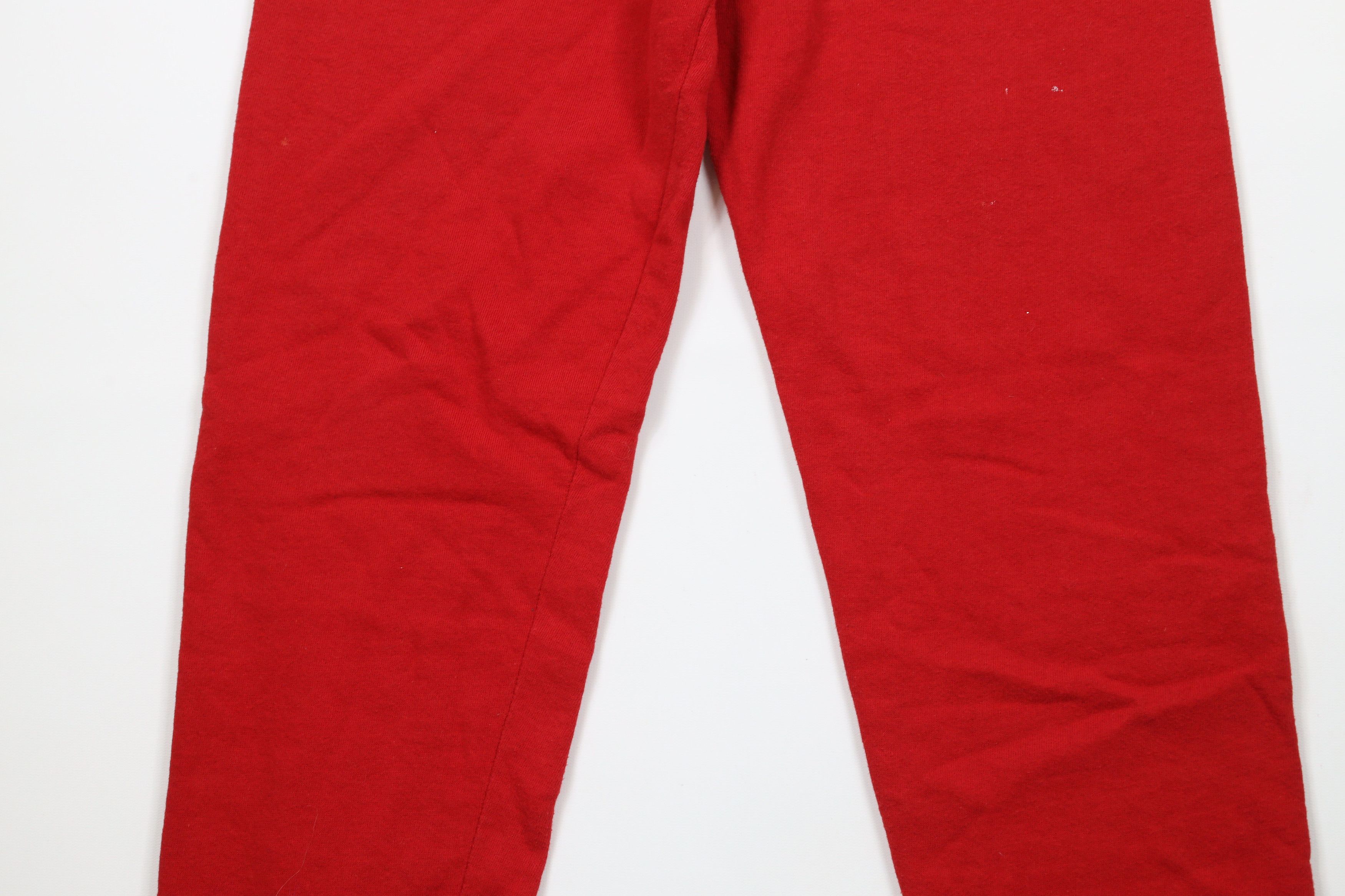 Vintage Vintage 90s Streetwear Distressed Blank Sweatpants Red USA Size US 34 / EU 50 - 3 Thumbnail