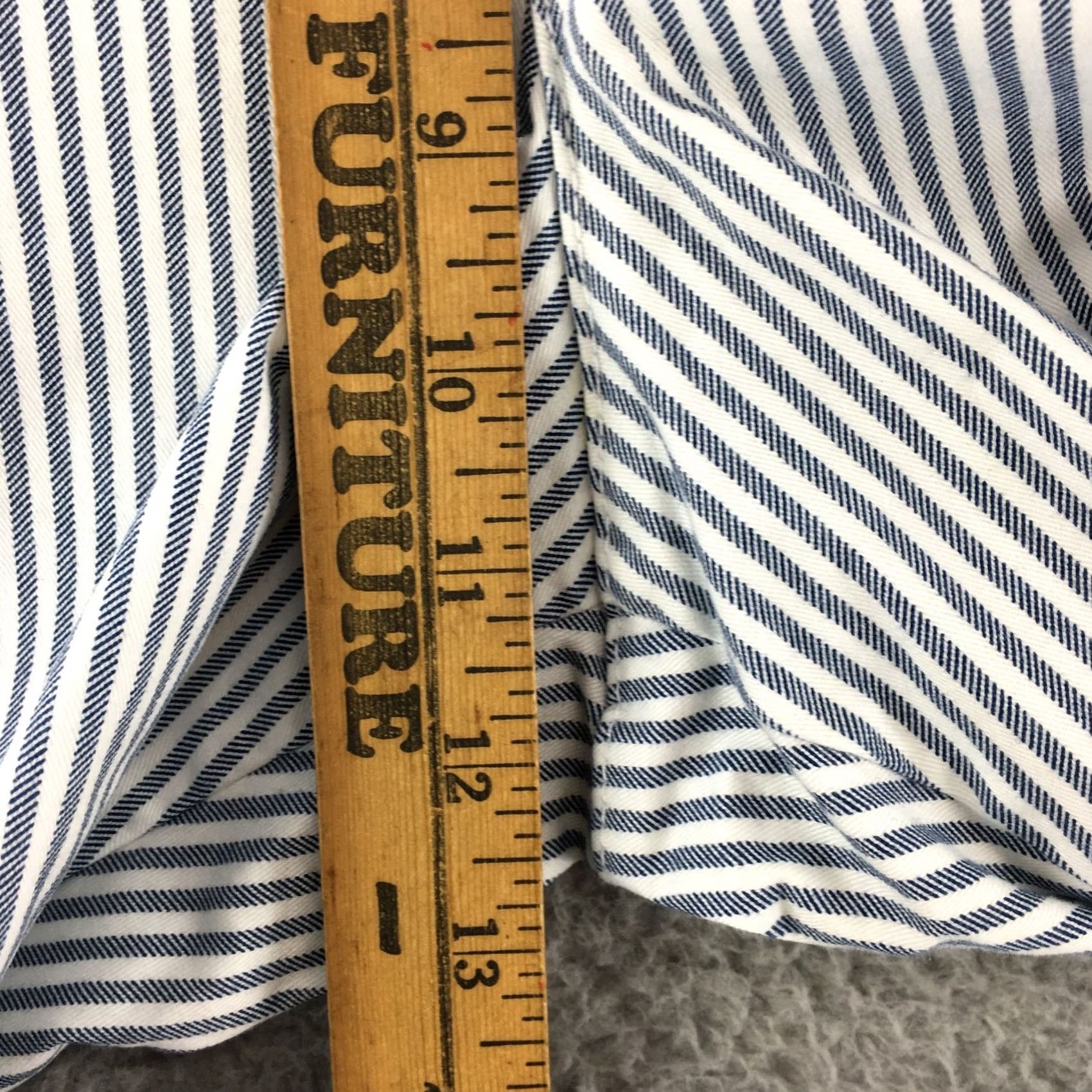 Old Navy Old Navy Pixie Ankle Skinny Pants Womens 41x26.5 Blue Striped High Rise Zip Fly Size 27" / US 4 / IT 40 - 7 Thumbnail