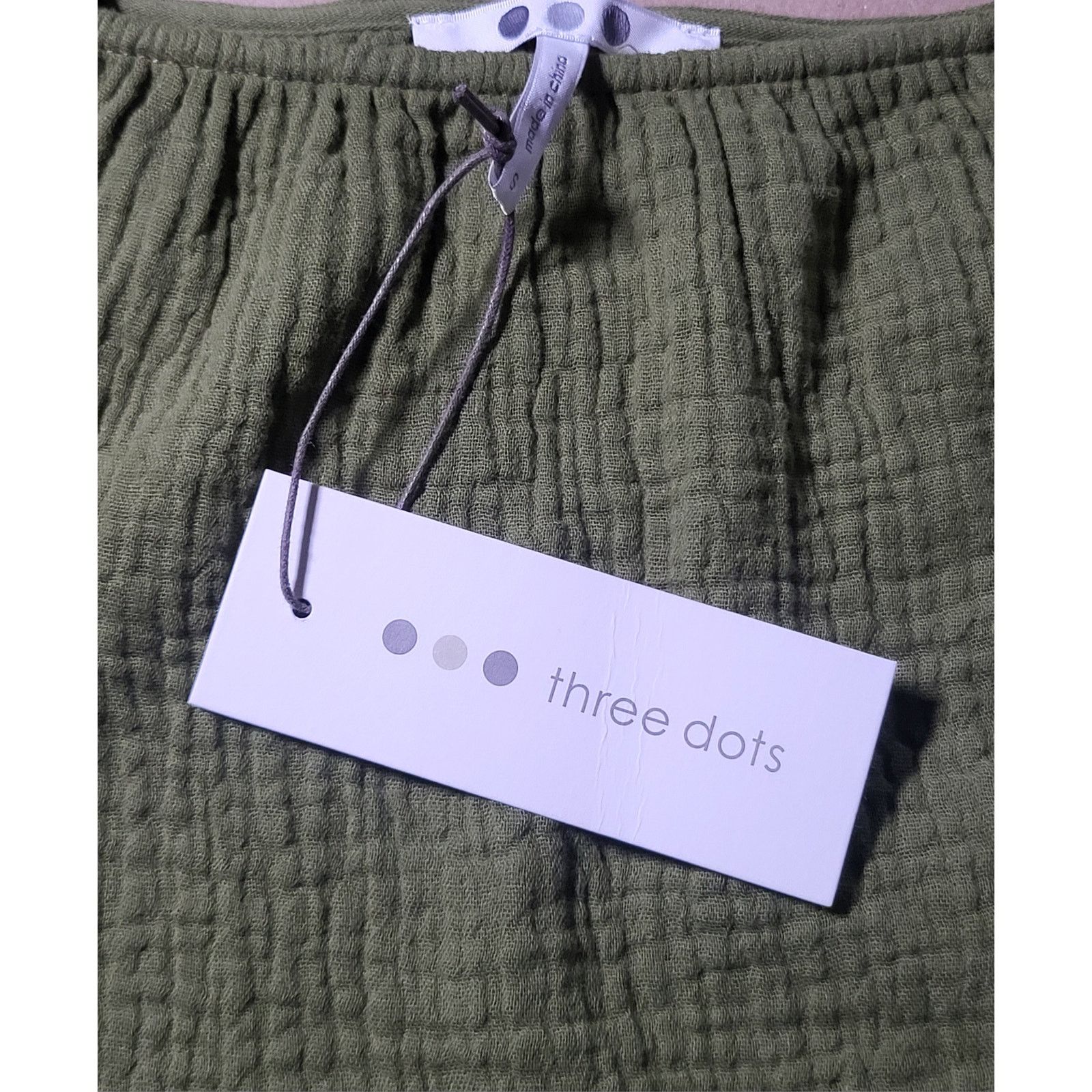 Other NWT Three Dots Flutter Cotton Above Knee Mini Dress Size S Size S / US 4 / IT 40 - 6 Thumbnail