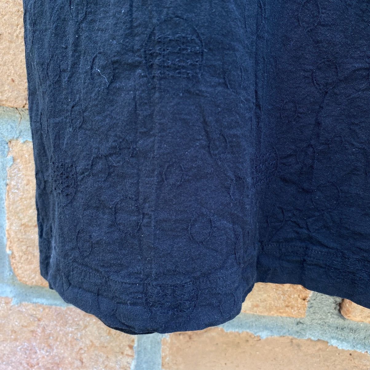Issey Miyake Plantation Black Textured Short Sleeve Blouse Size S / US 4 / IT 40 - 2 Thumbnail