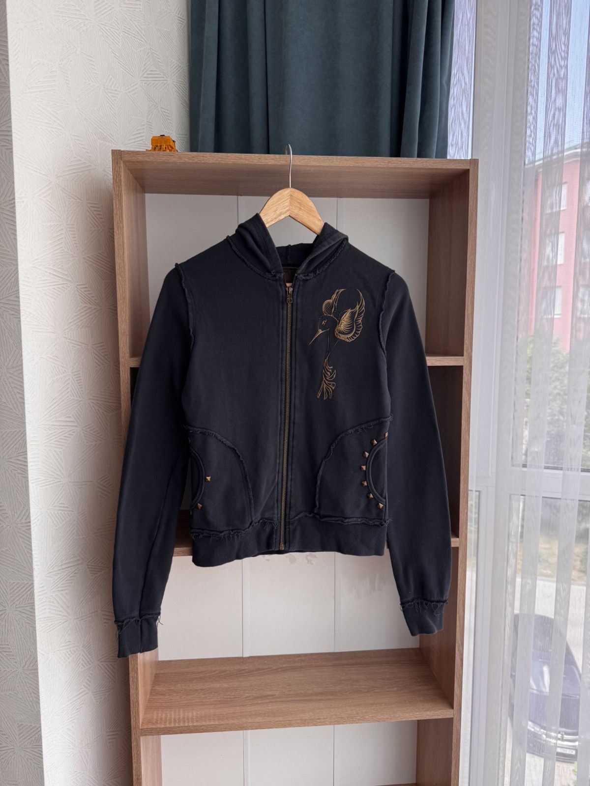 Vintage Vintage Ed Hardy by Christian Audigier Style W’ Bird Hoodie Size S / US 4 / IT 40 - 1 Thumbnail