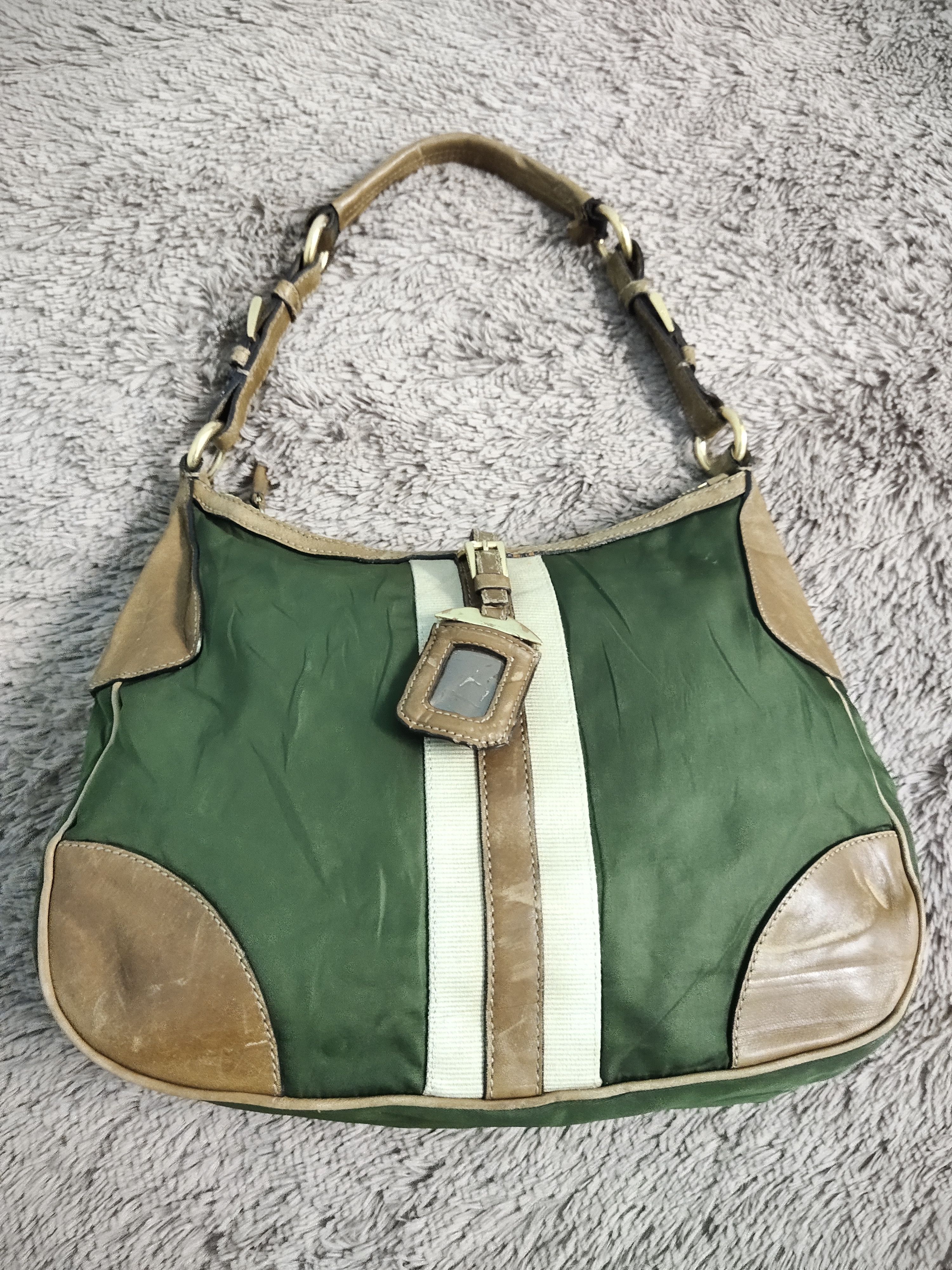 Prada Vintage 2000s Prada Tessuto Nylon Shoulder Bag Size ONE SIZE - 2 Thumbnail