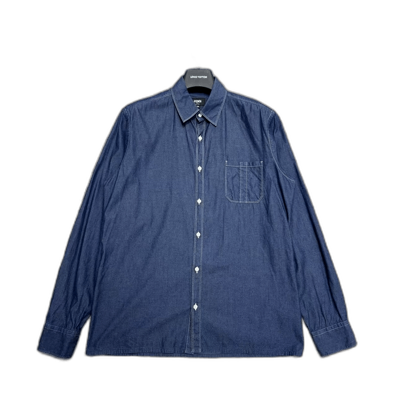 Fendi Fendi Long Sleeve ButtonUp Shirt Size US M / EU 48-50 / 2 - 1 Thumbnail