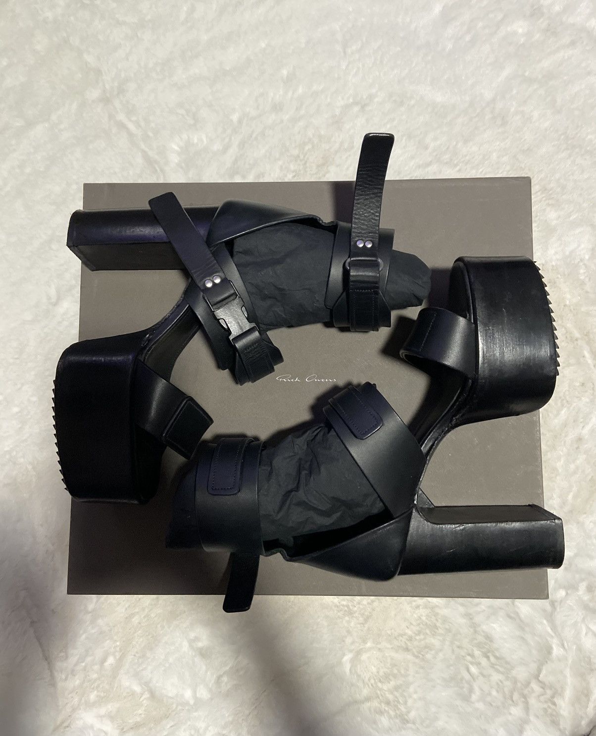 Rick Owens Rick Owens Kiss ankle strap platform heels Size US 8.5 / IT 38.5 - 1 Thumbnail