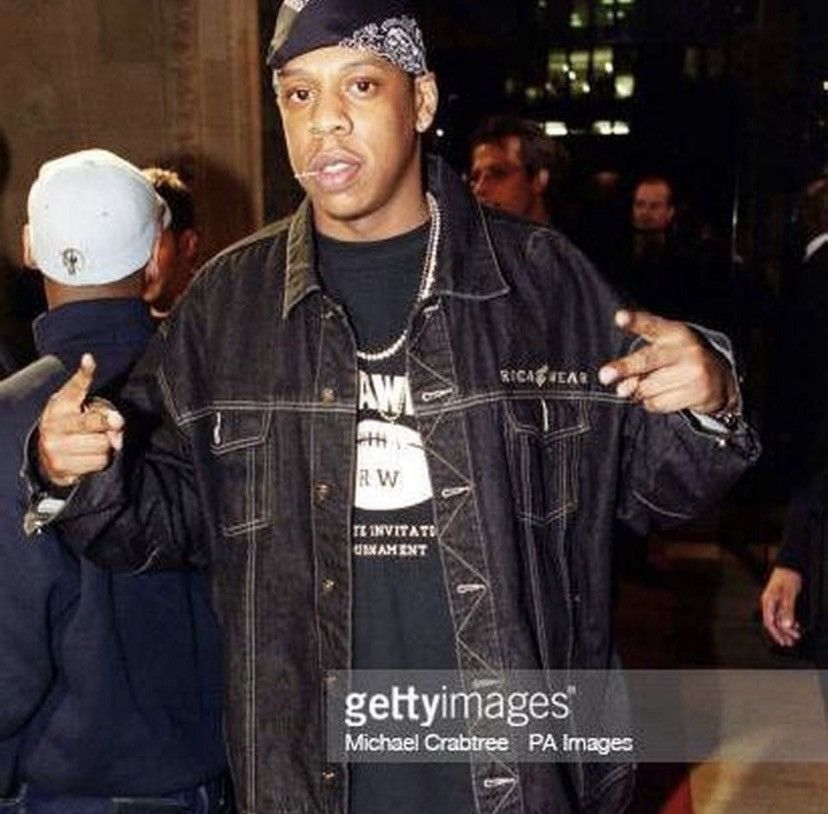 Rocawear Y2K ROCAWEAR OVERSIZED BLACK AND GOLD DENIM JACKET Size US L / EU 52-54 / 3 - 6 Thumbnail