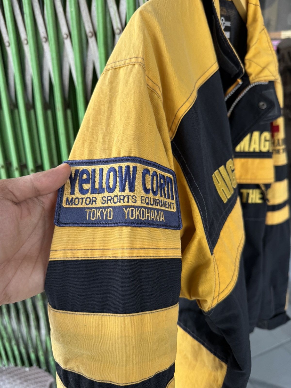 YELLOW CORN VTG YELLOW CORN HIGHWAY MAGICIAN SLEDGE HAMMER BIKER JACKET Size US L / EU 52-54 / 3 - 8 Thumbnail