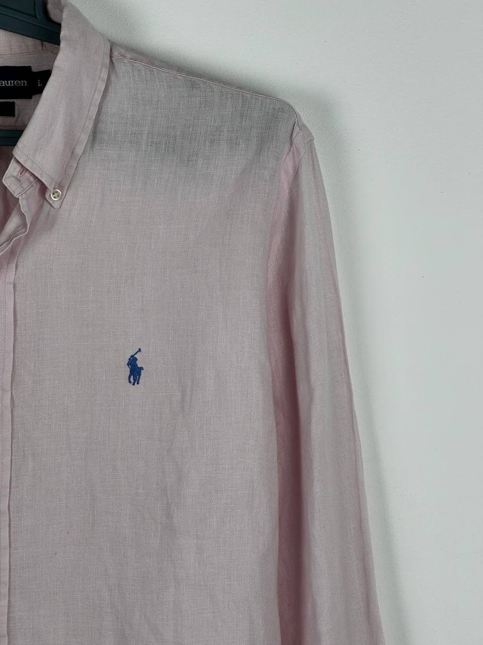 Polo Ralph Lauren Polo Ralph Lauren Light Pink Men's Fit Linen Shirt Size US L / EU 52-54 / 3 - 4 Thumbnail
