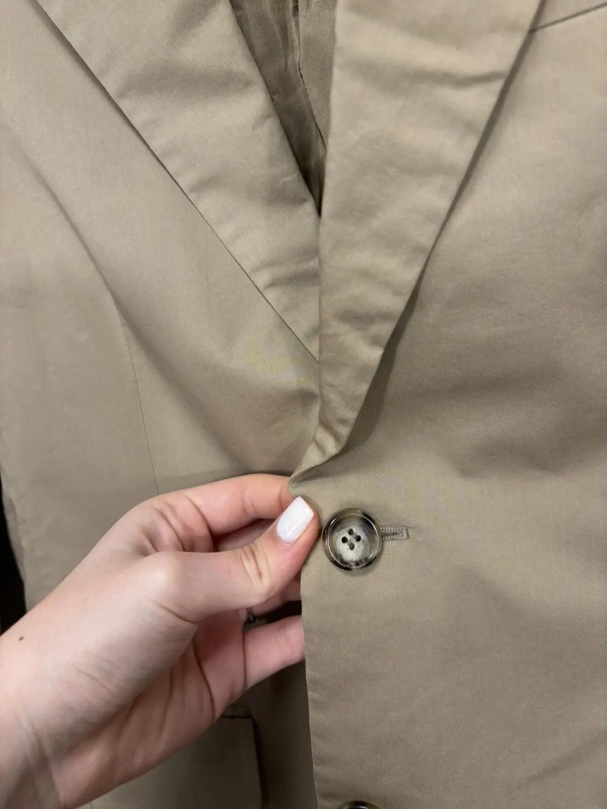 Prada × Vintage Prada Men's Cotton 2-Buttons Classic Formal Blazer Jacket Size 44R - 6 Thumbnail