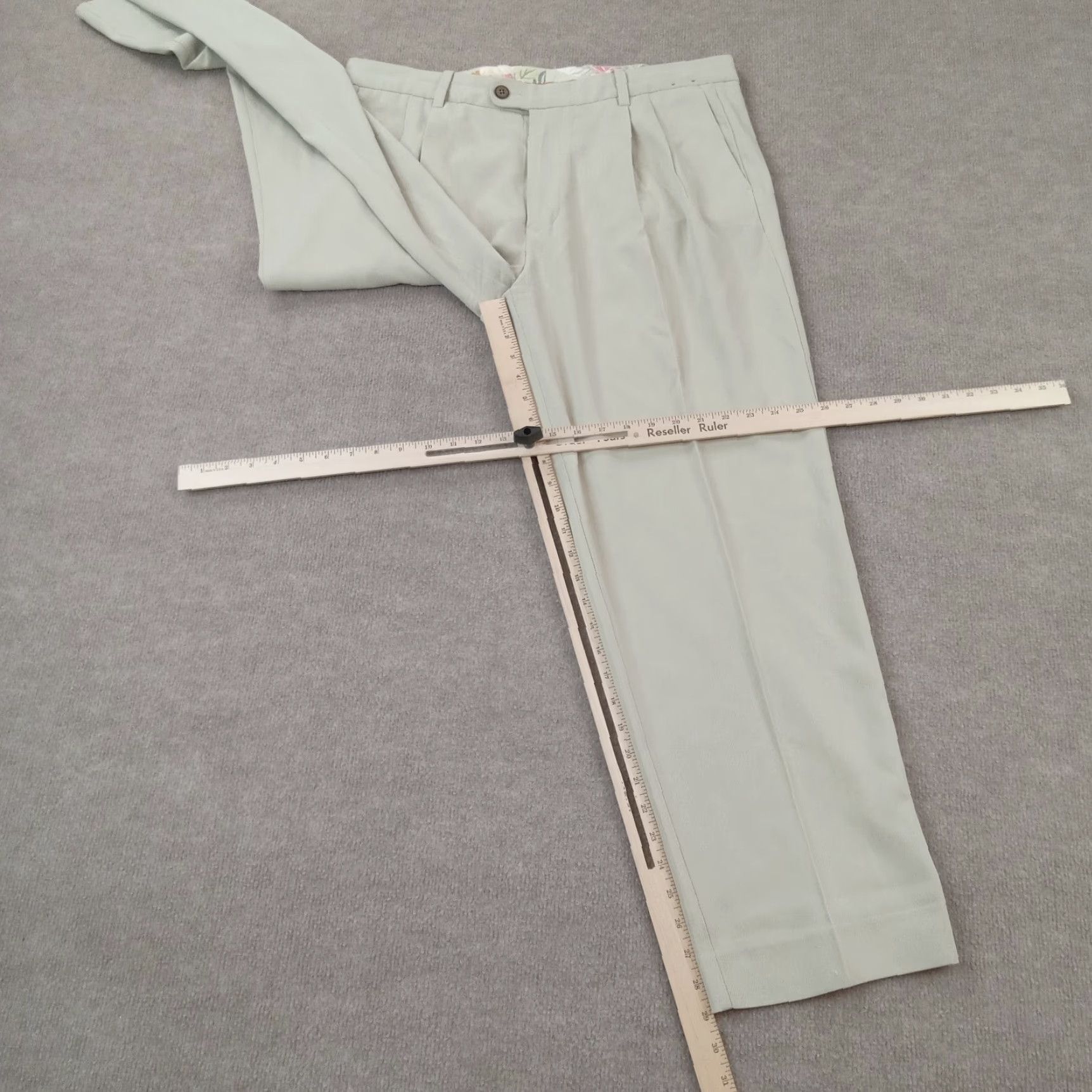 Tommy Bahama Tommy Bahama Mens Beige Chino Straight Fit Pleated Pants 36x30 Cotton Size US 36 / EU 52 - 2 Thumbnail
