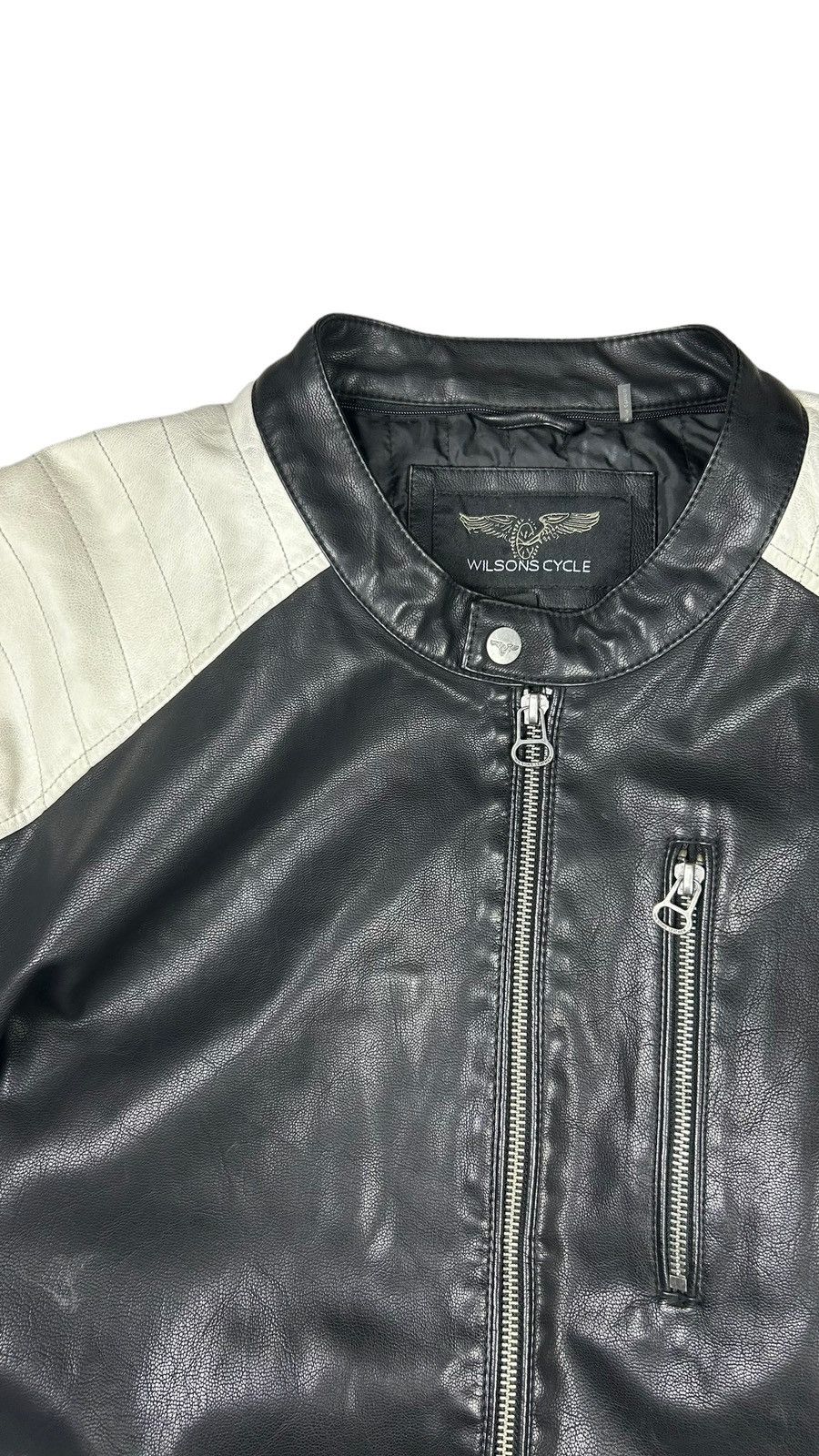 Japanese Brand × Wilsons Leather Early 2000s Archival Wilson’s Leather Striped Moto Jacket Size US XL / EU 56 / 4 - 6 Thumbnail