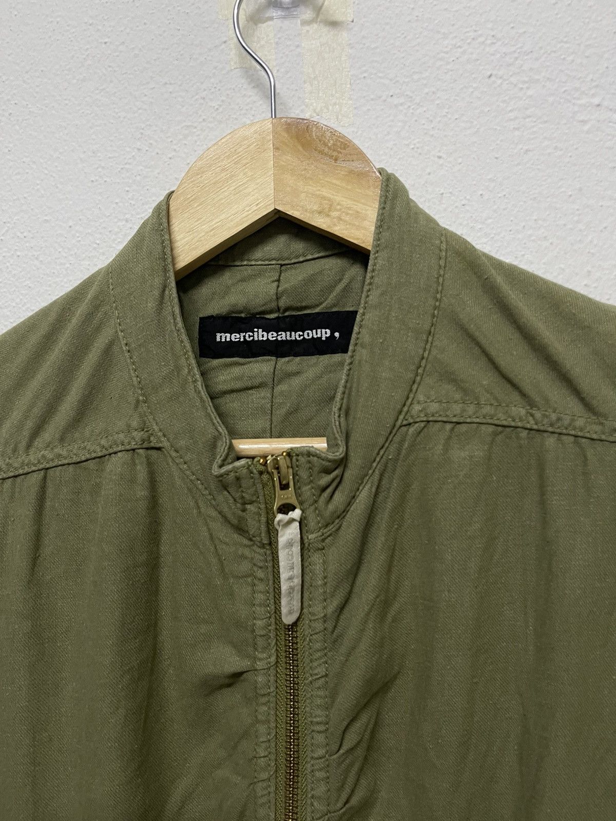 Issey Miyake 🐐90s ISSEY MIYAKE BAT WING BOMBER JACKET OLIVE GREEN Size US M / EU 48-50 / 2 - 7 Thumbnail
