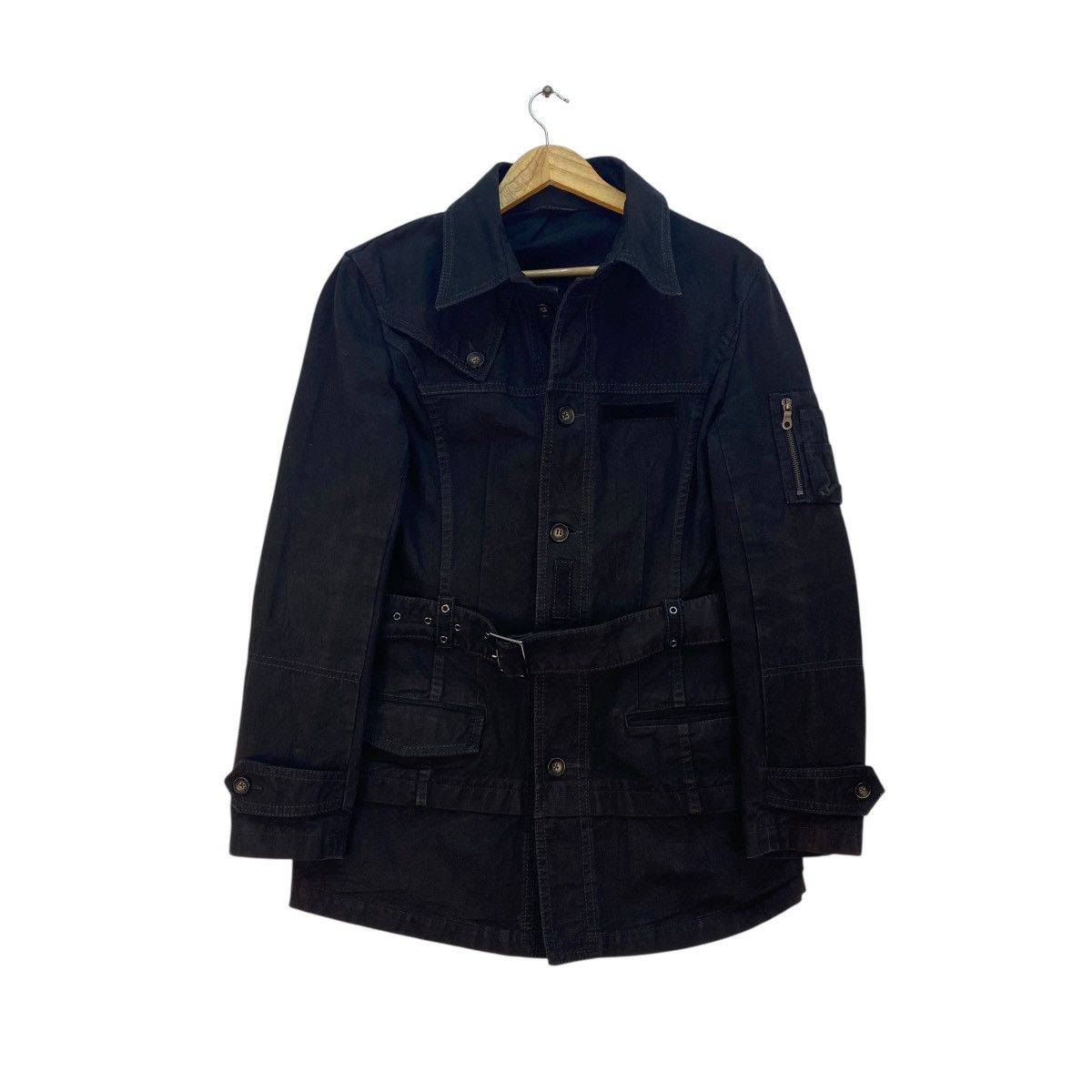 Yohji Yamamoto 💥Vintage Yohji Yamamoto Belted Jacket Size US M / EU 48-50 / 2 - 5 Thumbnail