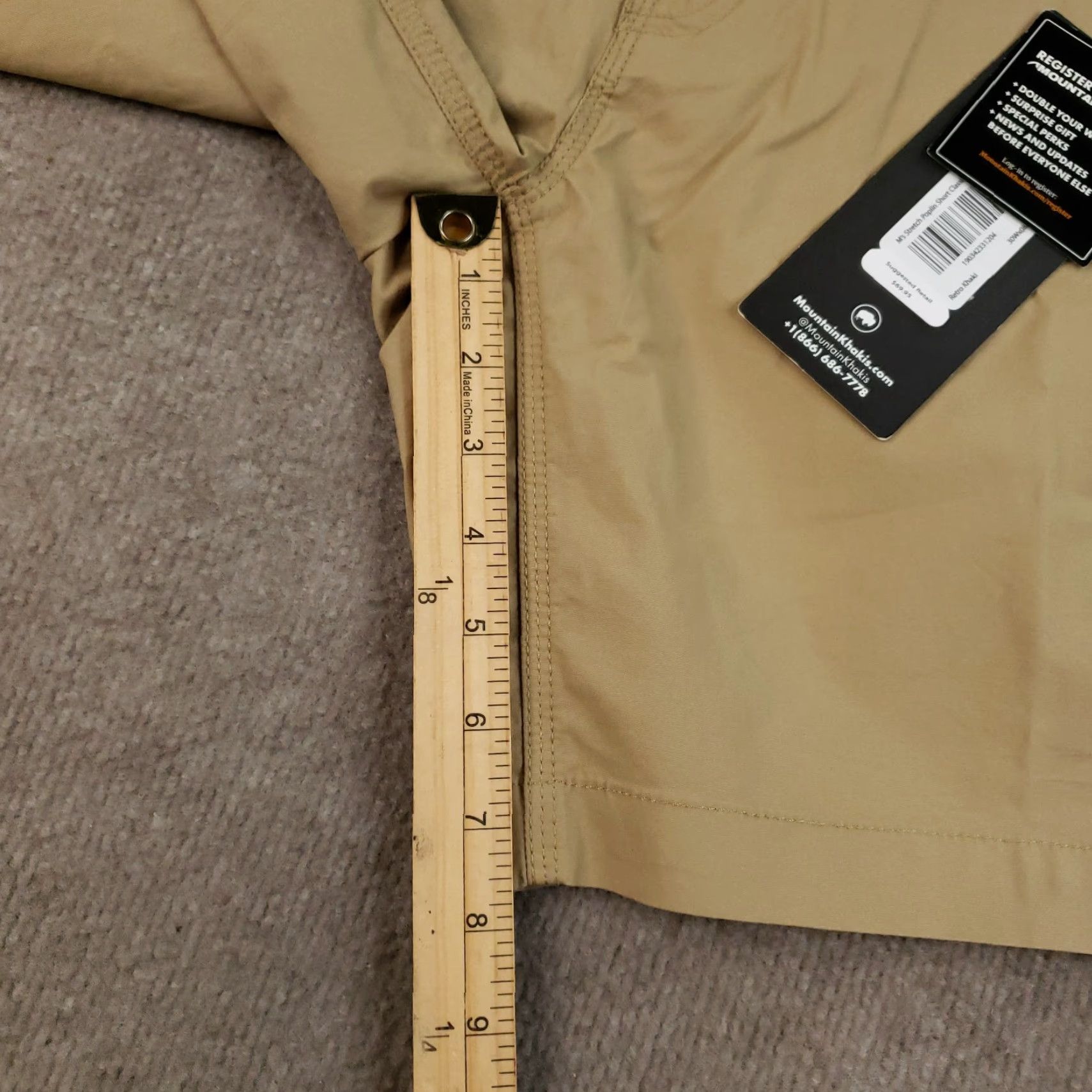 Mountain Khakis Mountain Khakis Shorts Mens Size 30 Beige Stretch Poplin Classic Fit 8" Inseam Size US 30 / EU 46 - 2 Thumbnail