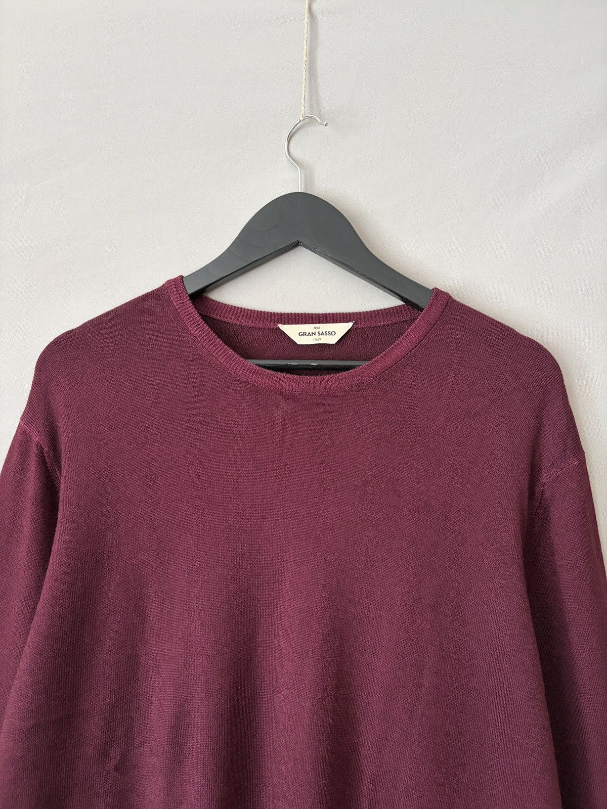 Gran Sasso Gran Sasso Burgundy Red Wool Sweater Pullover Size US XL / EU 56 / 4 - 2 Thumbnail