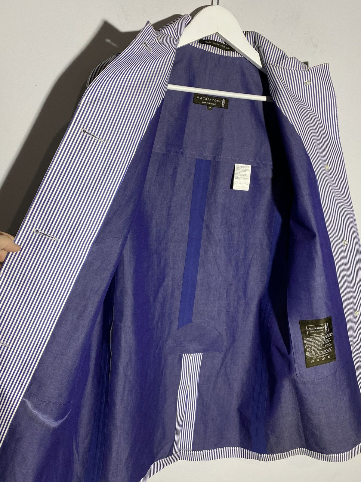 Mackintosh Mackintosh Trench Rain Coat Cotton Bonded Striped Jacket Size XS / US 0-2 / IT 36-38 - 3 Thumbnail